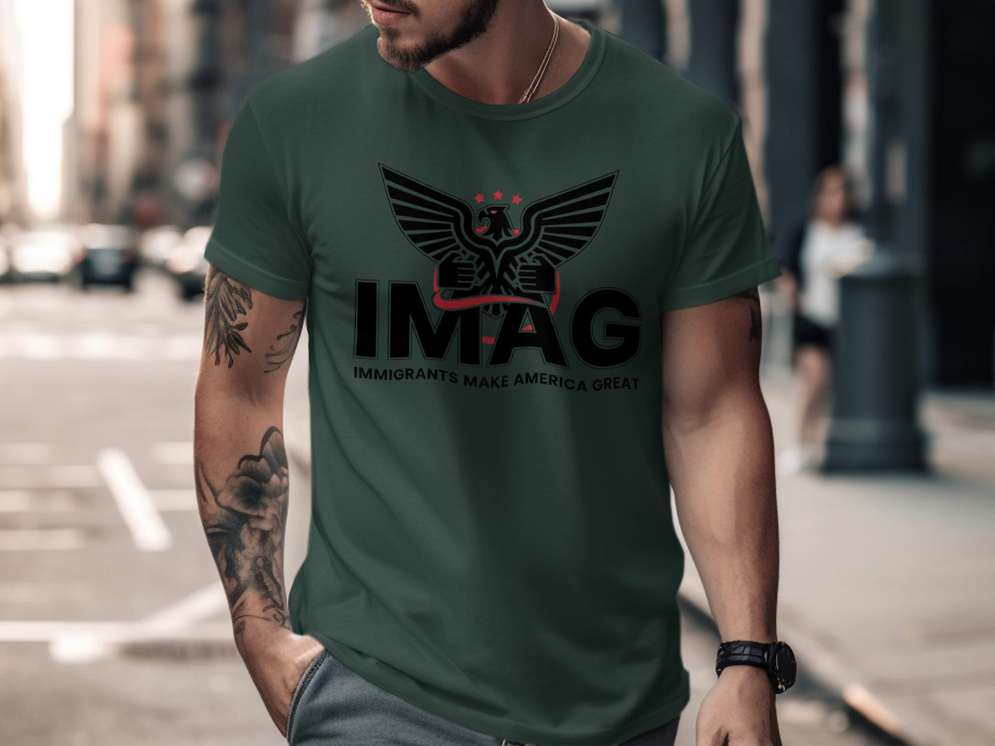 Immigrants Make America Great Eagle T-Shirt product