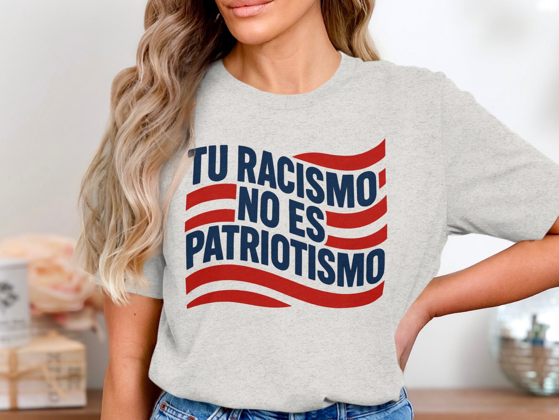 Tu Racismo No Es Patriotismo Statement Shirt product