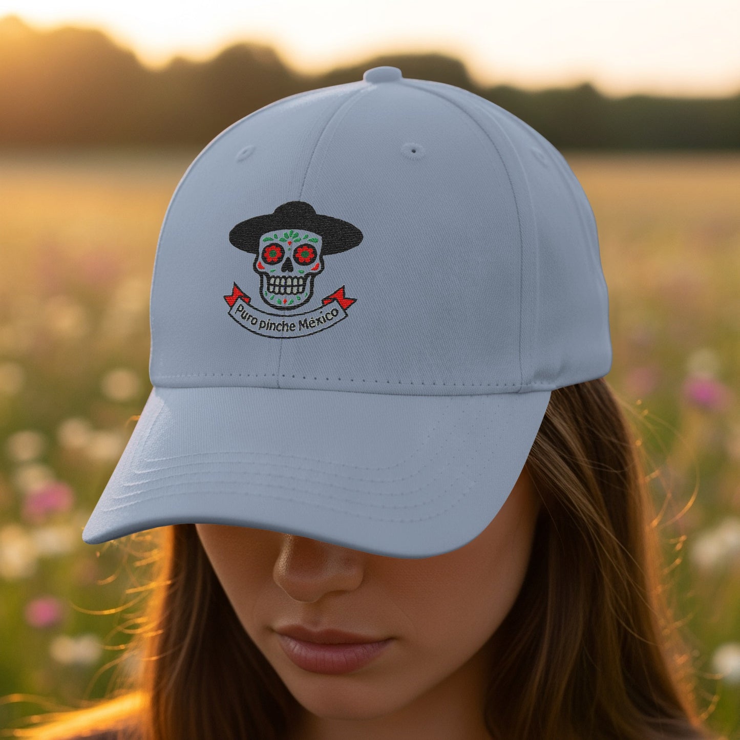 Puro Pinche Mexico Skull Design Cap product