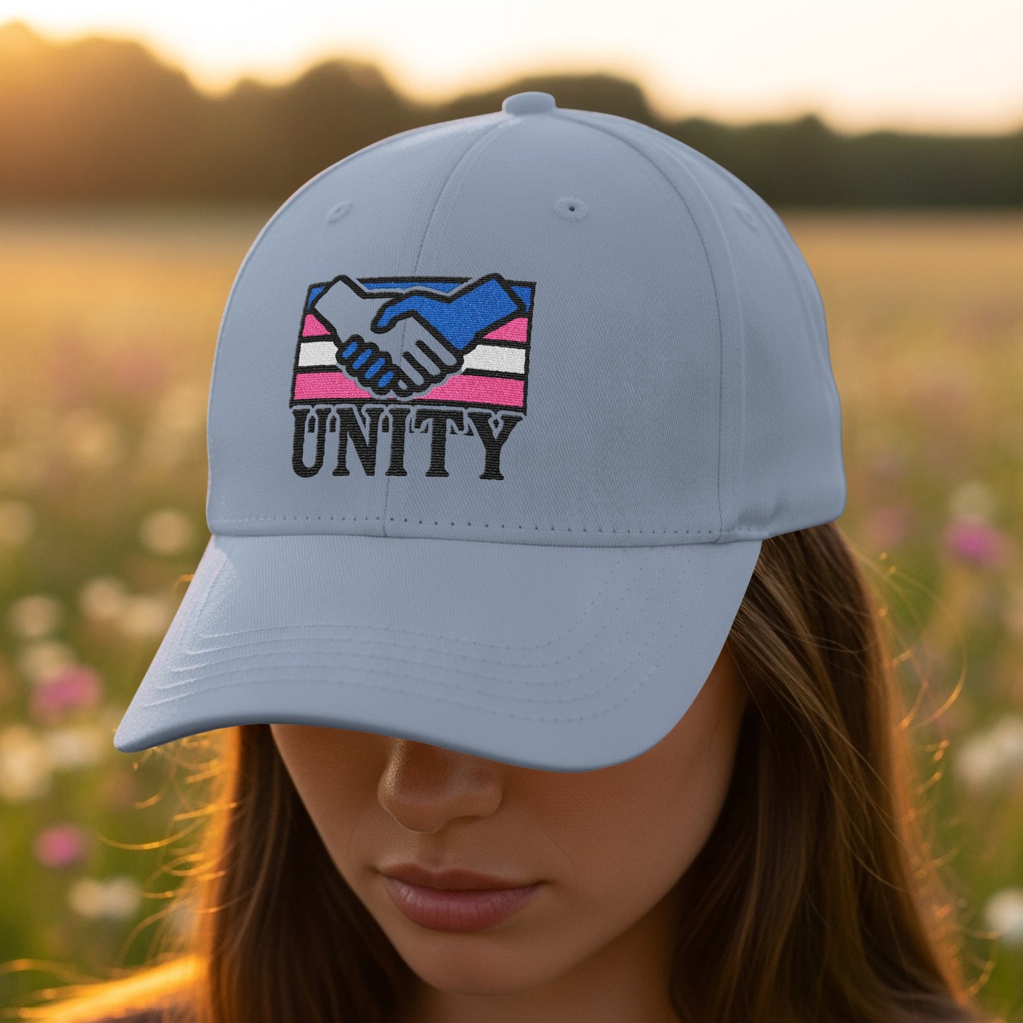 Unity Handshake Emblem Light Blue Cap product