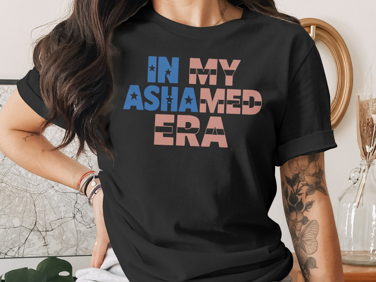In My Ashamed Era Bold Letter Print T-shirt Product
