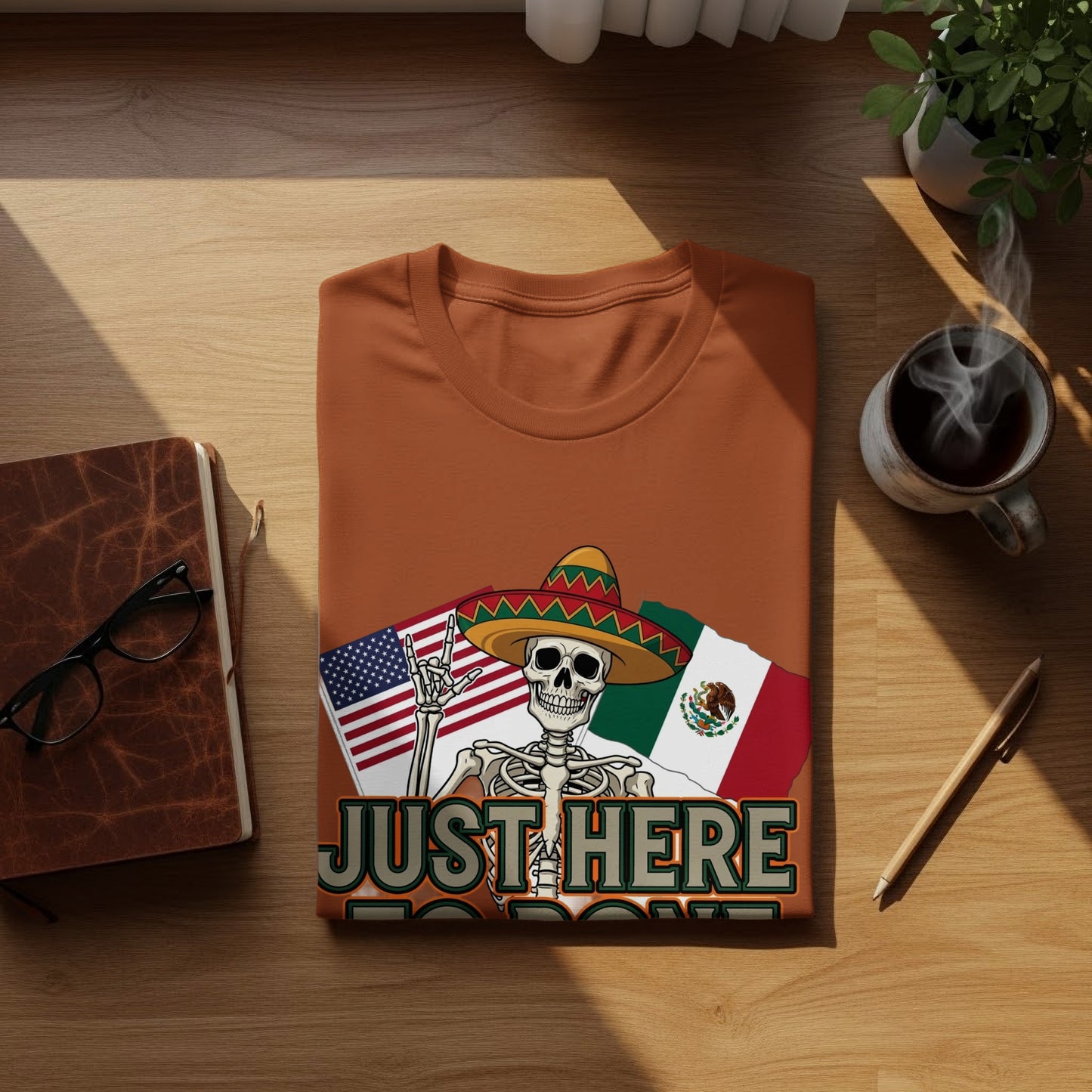 Just Here For Tacos Skeleton Graphic Tee product