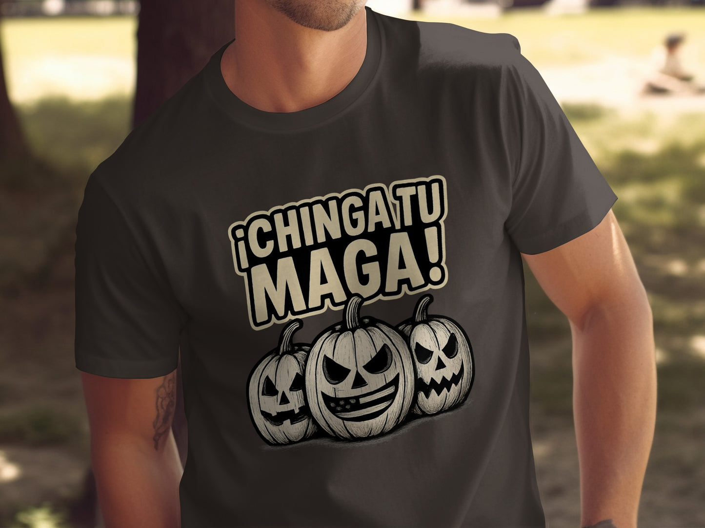 Chinga Tu Maga Halloween Pumpkins Design Shirt product