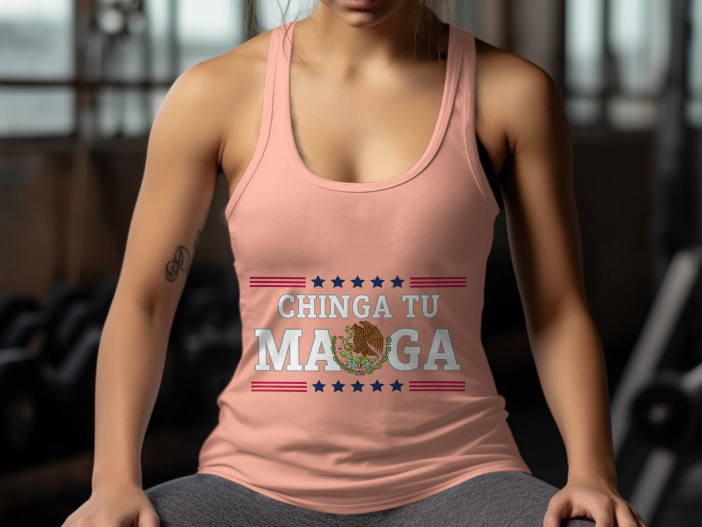 Chinga Tu Maga Graphic Motivational Gym Tank product