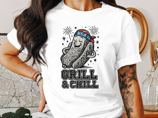 USA Grill and Chill Graphic Unisex Shirt product type
