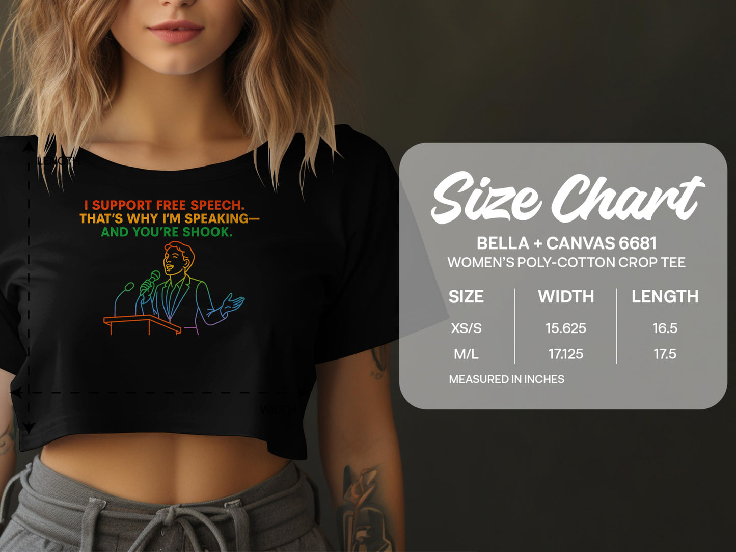 I Support Free Speech Women's Crop Tee product