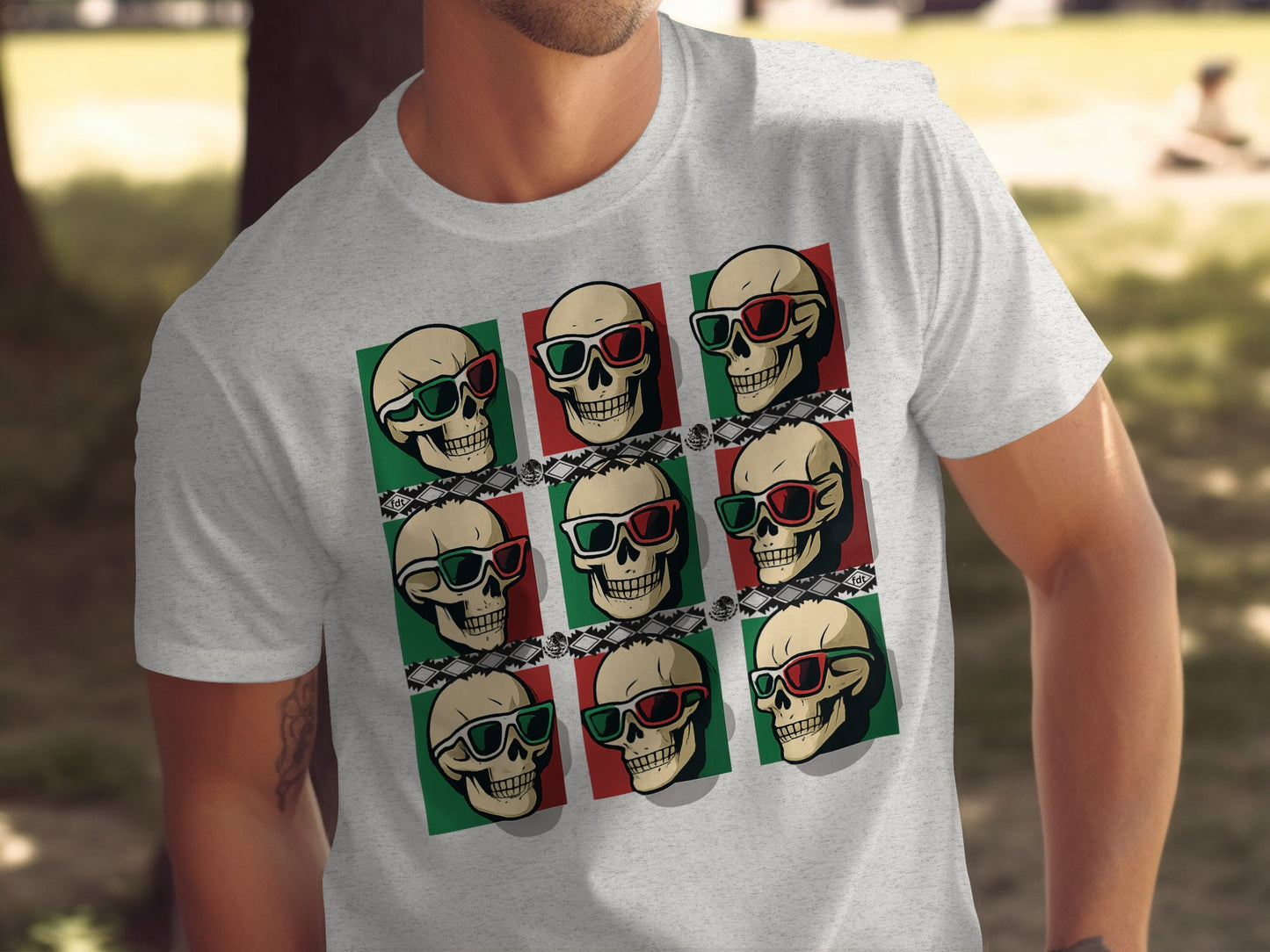 Colorful Skull Art Graphic Tees with Stylish Illustrations product