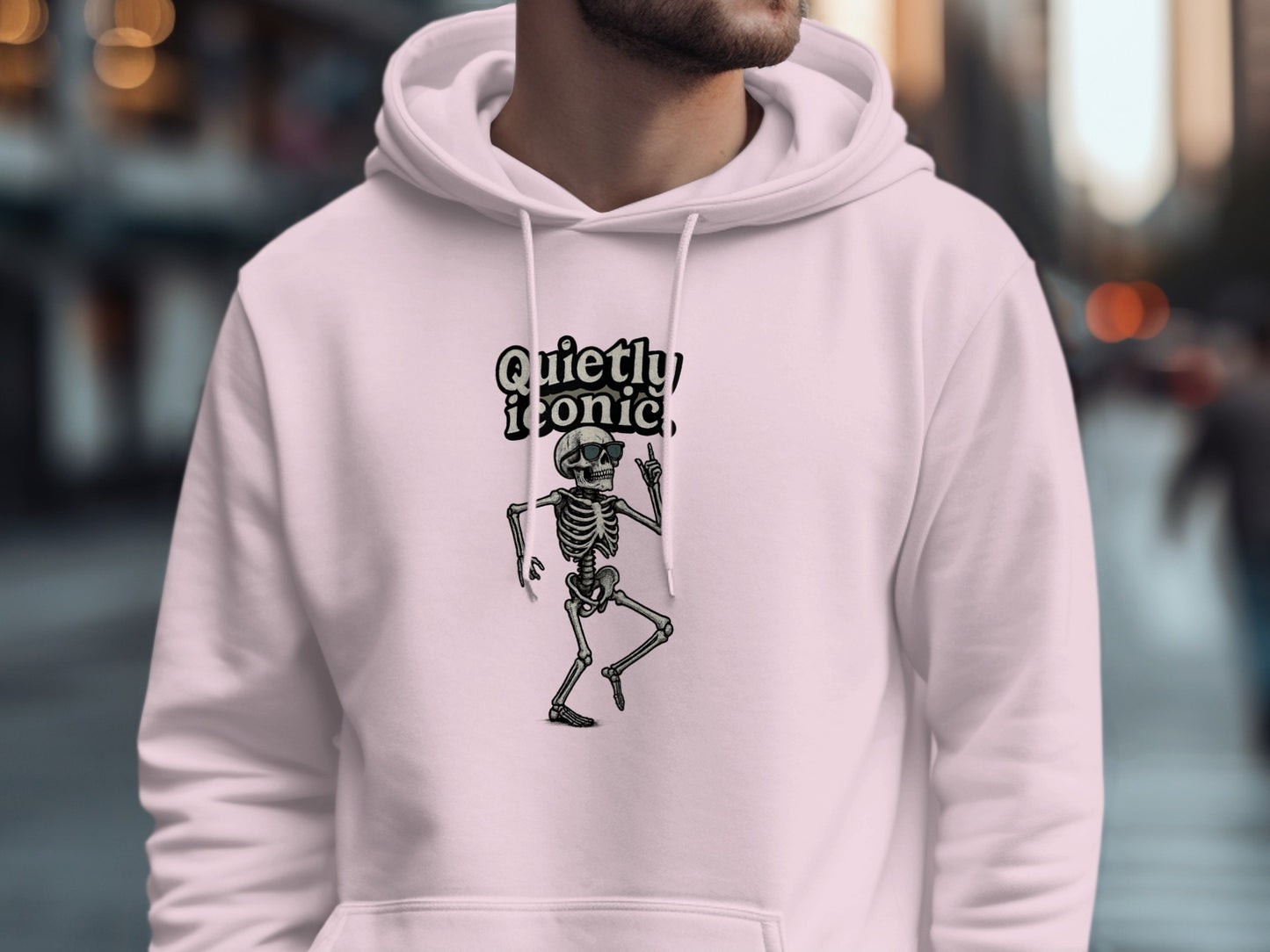 Quietly Ironic Skeleton Hoodie Graphic Sweatshirt product