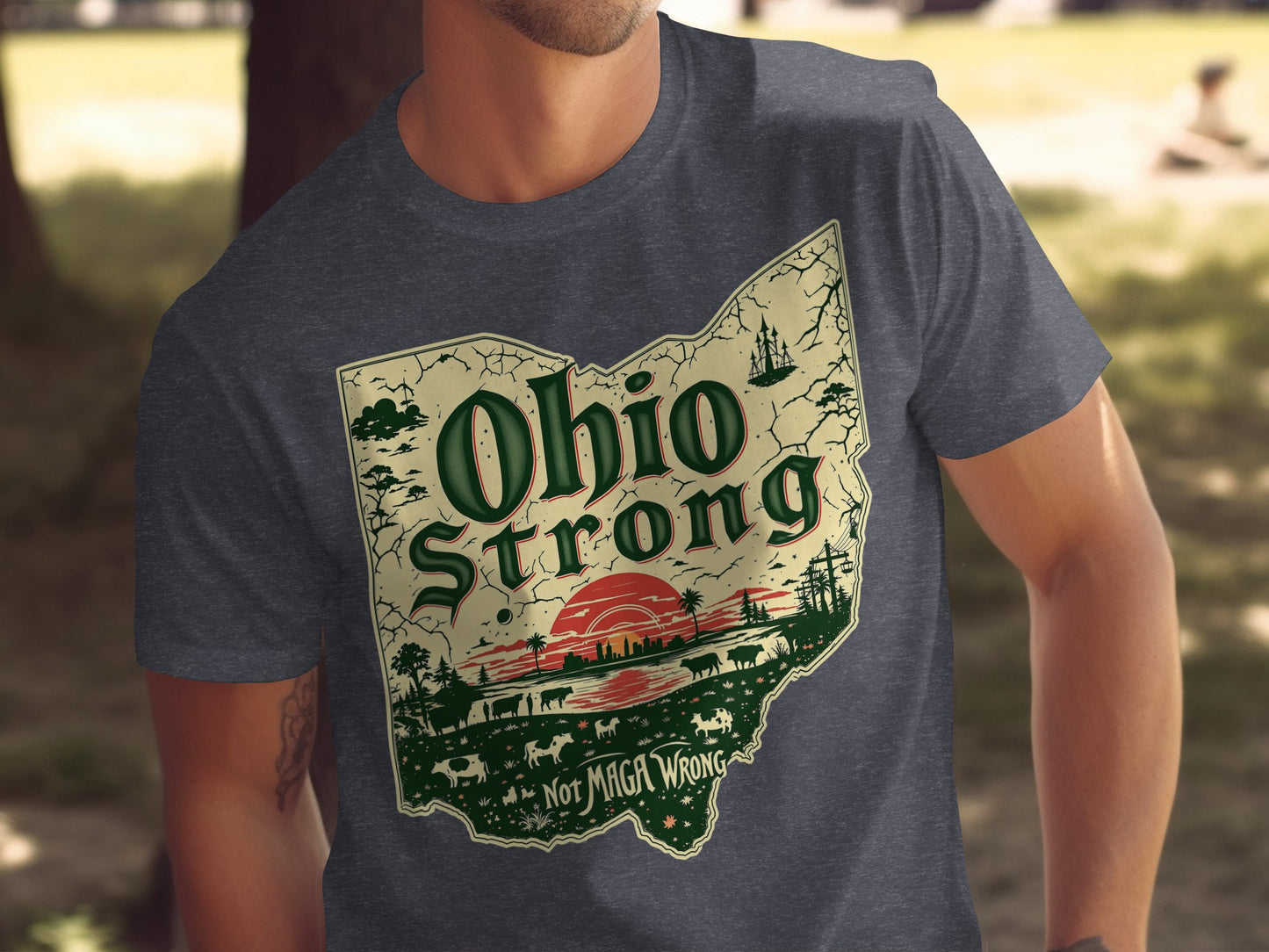 Ohio Strong Not Maga Wrong Graphic T-Shirt product type
