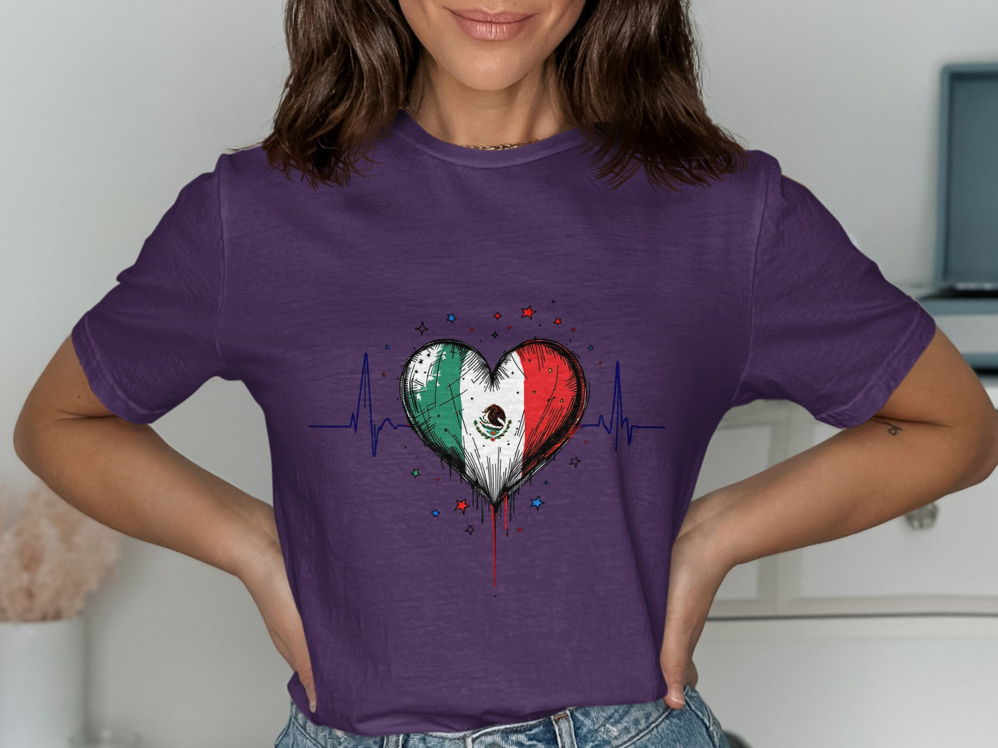 Heartbeat of Mexico Love Graphic Tee shirt product type