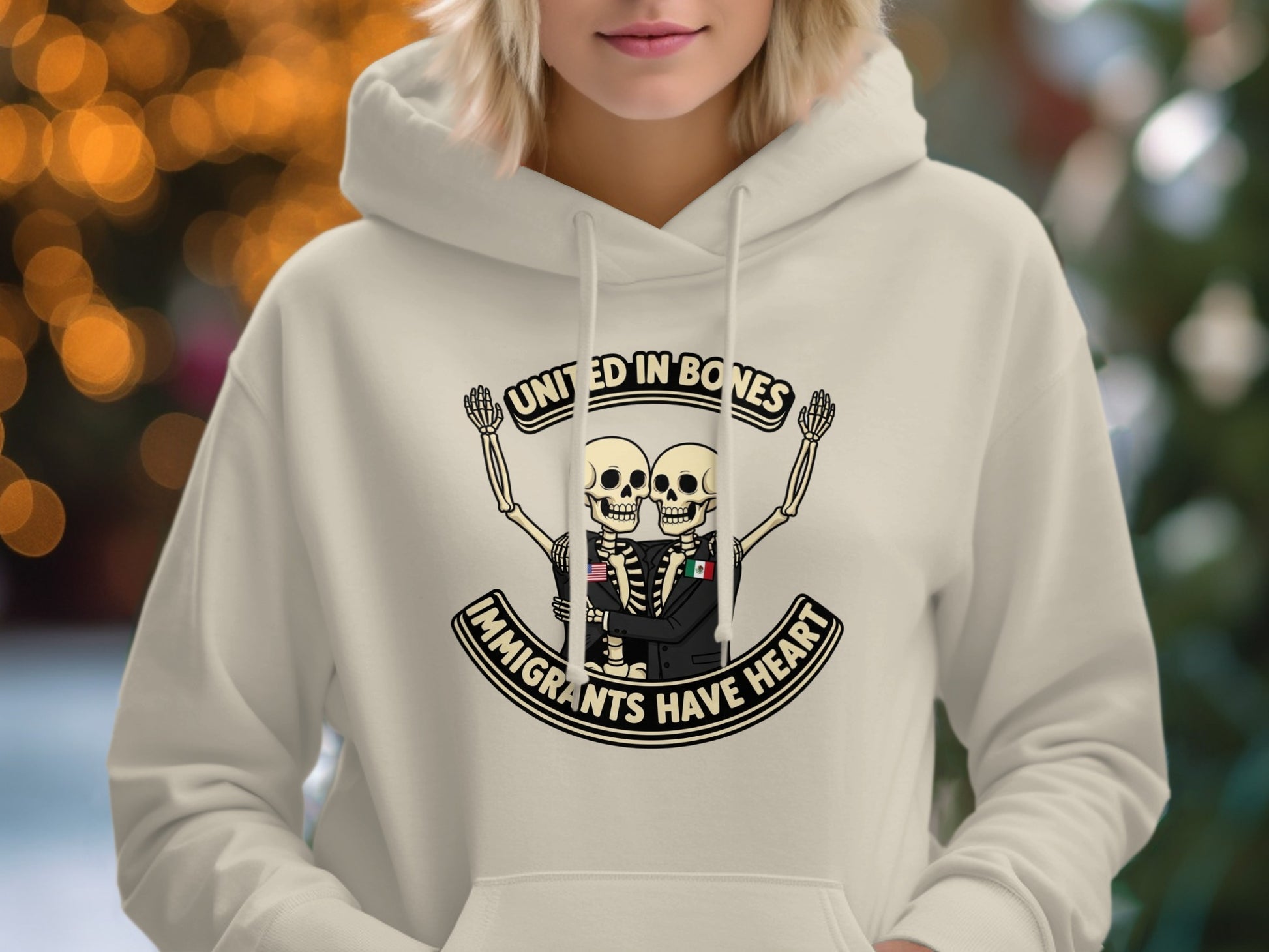United In Bones Immigrants Have Heart Hoodie product