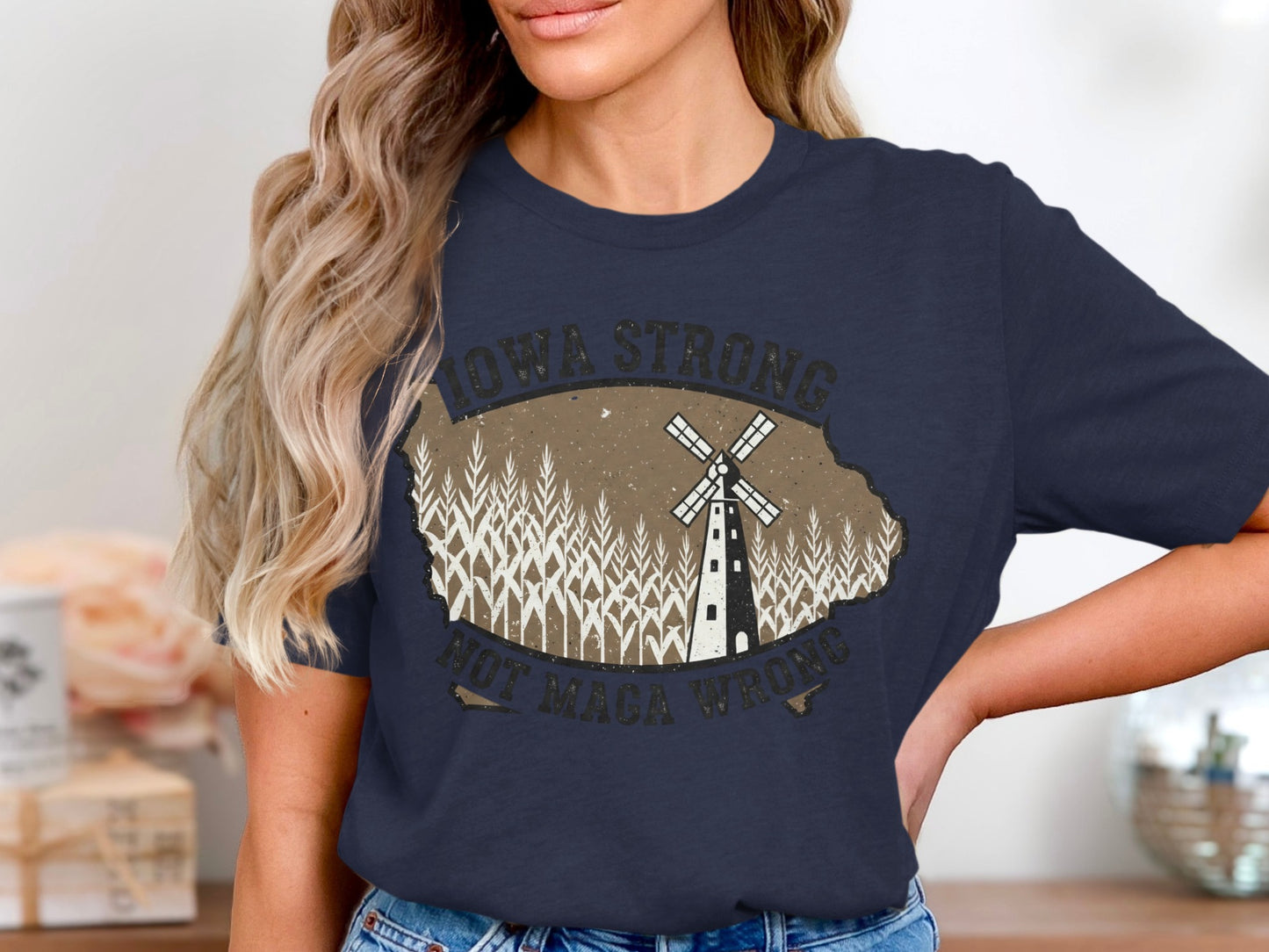 Iowa Strong Not Magically Wrong Black T-Shirt product