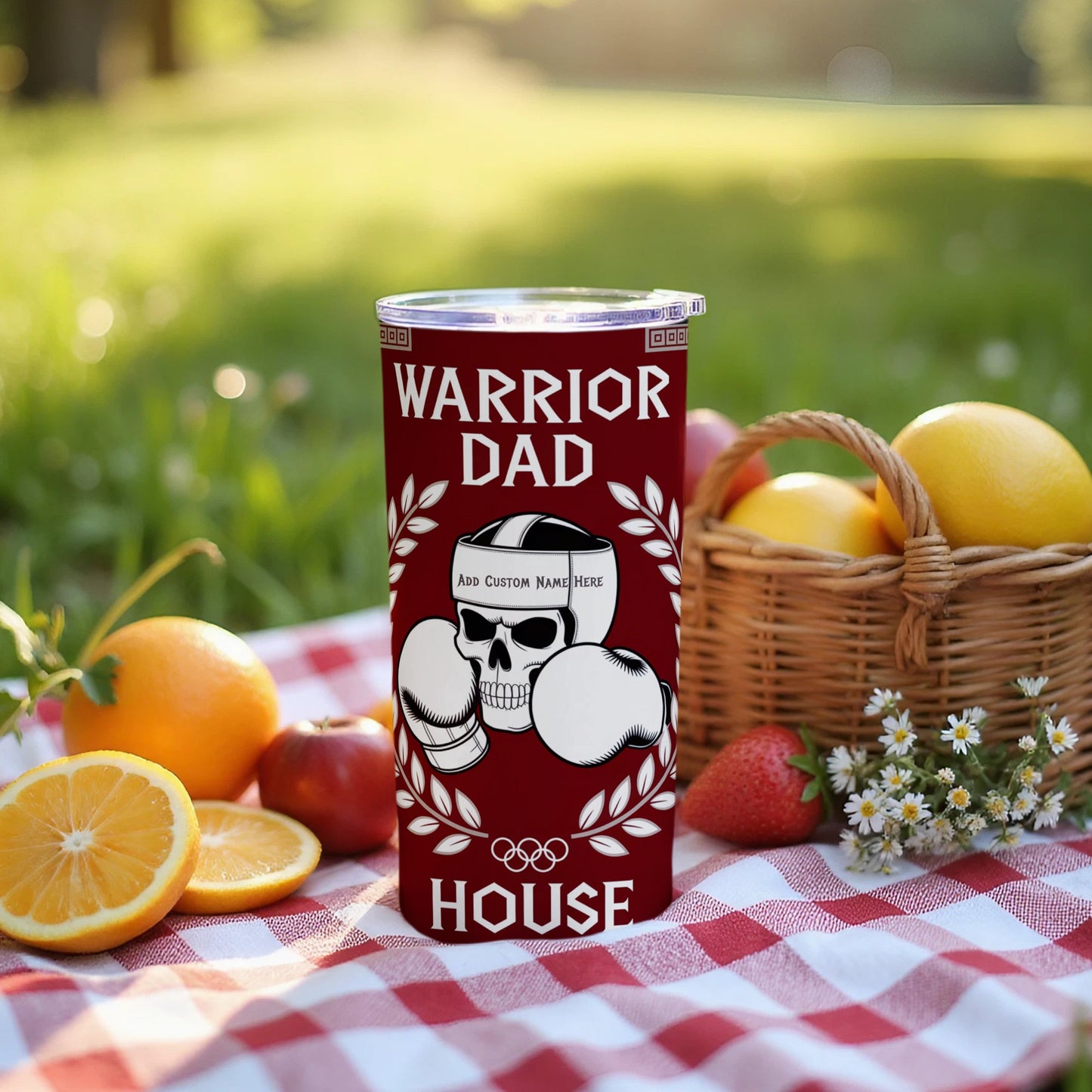 Warrior Dad House Skull Boxing Gloves Product