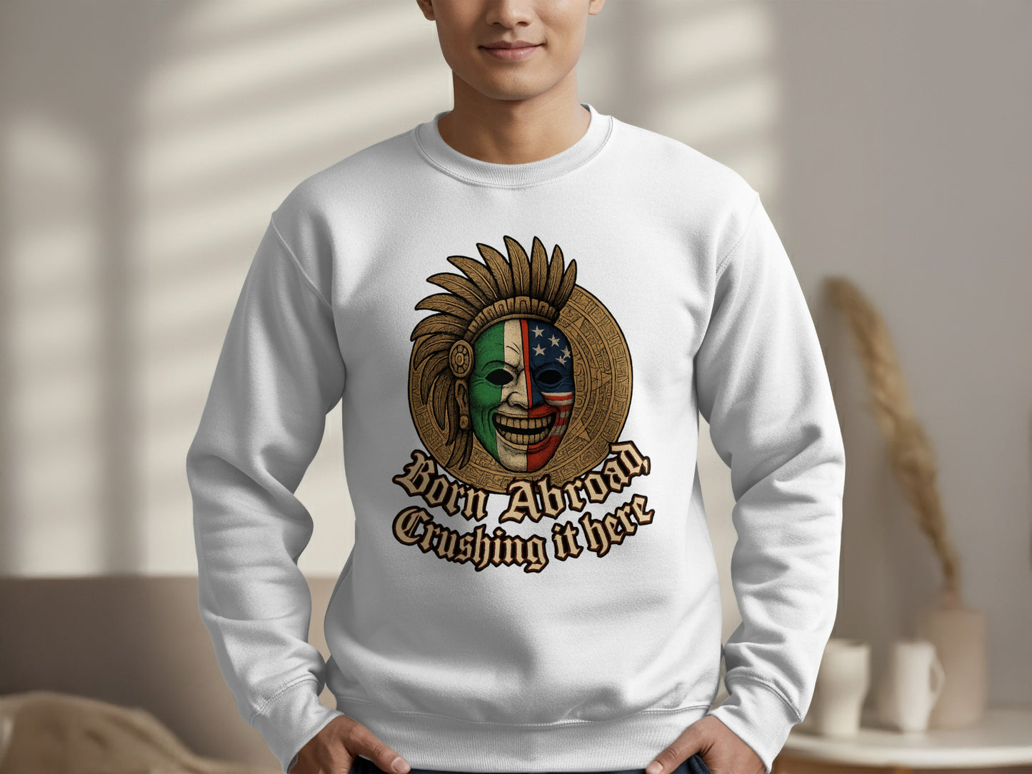Born Abroad Crushing It Here Graphic Sweatshirt product