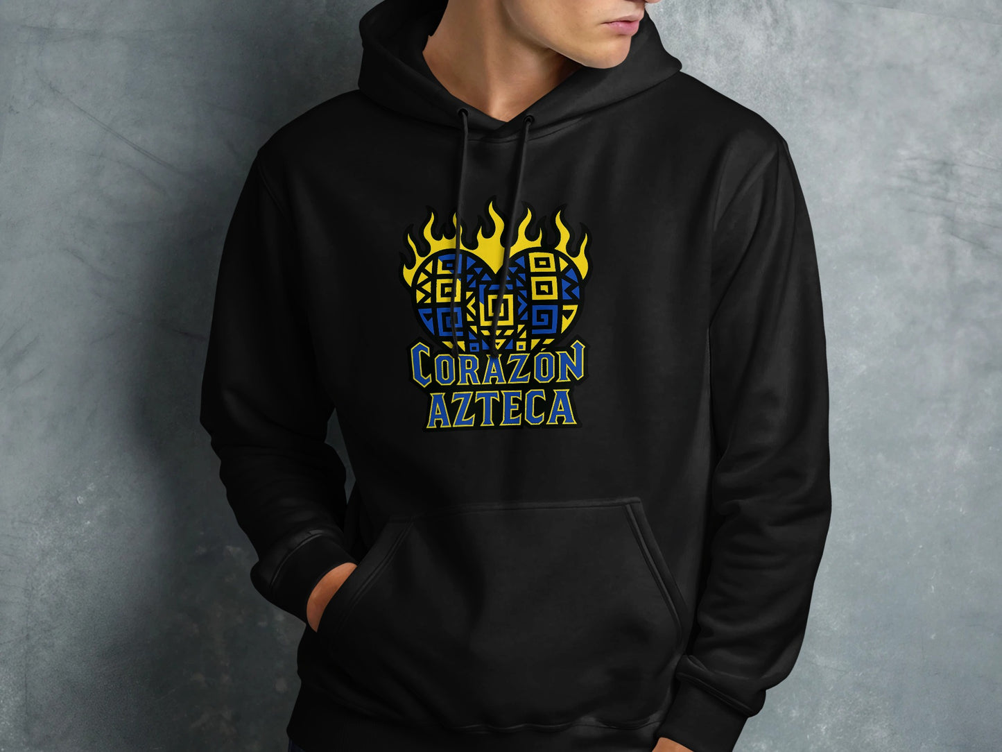 Corazon Azteca Design Black Hoodie Product Type