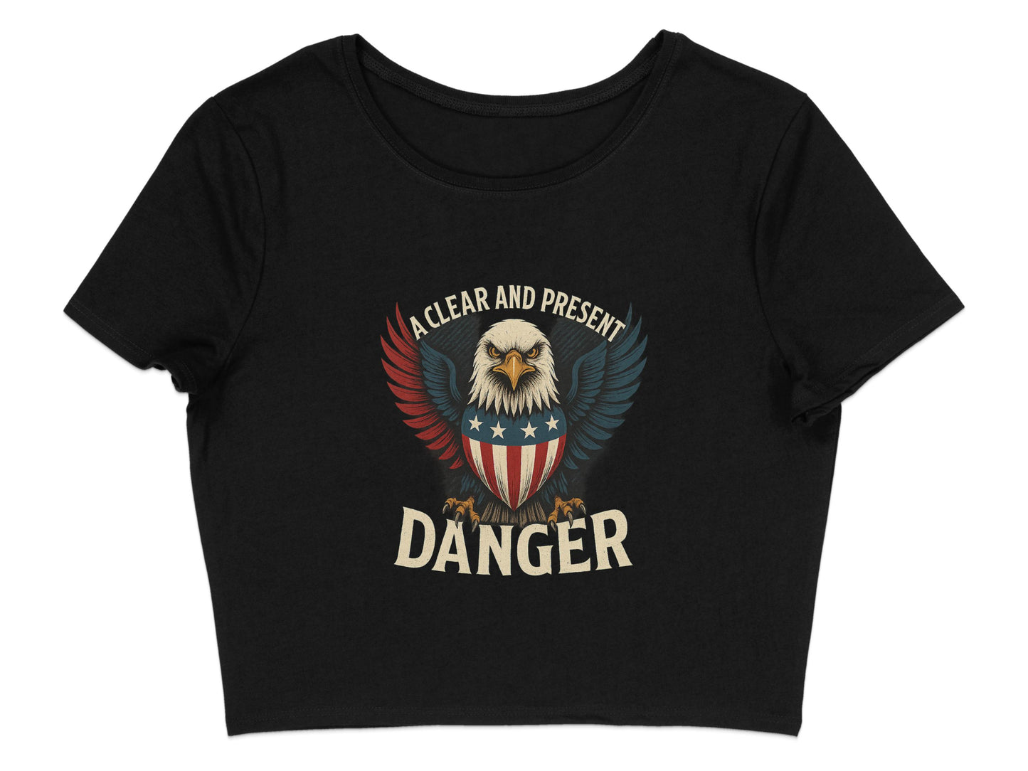 A Clear And Present Danger Graphic Crop Top product
