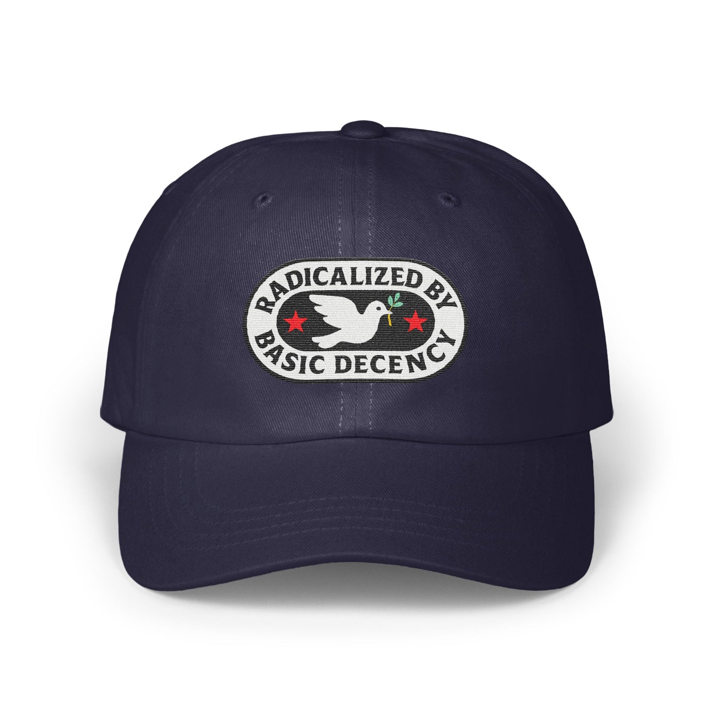 Radicalized by Basic Decency Embroidered Hat product