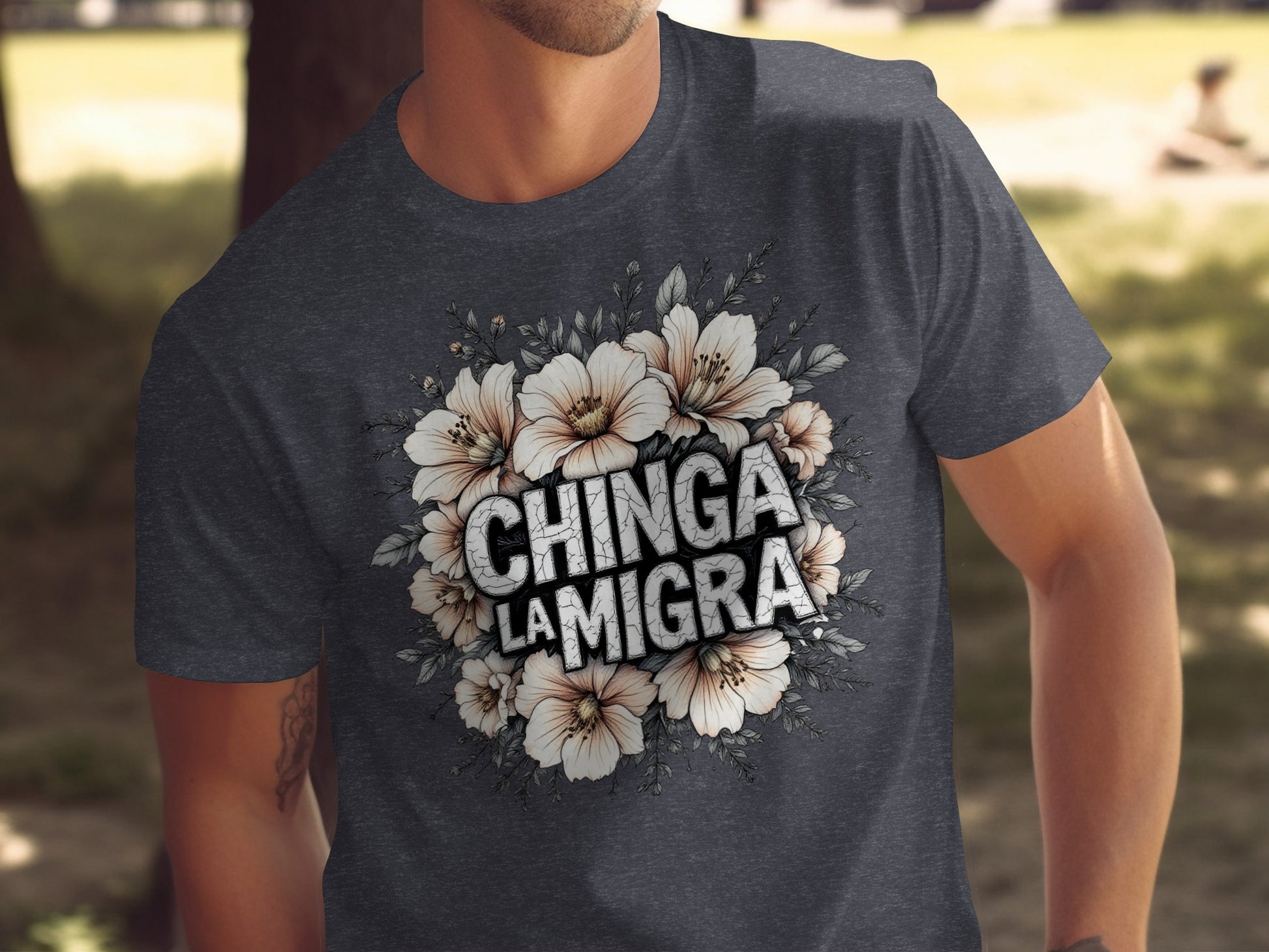 Chinga La Migra Floral Graphic Tees product type