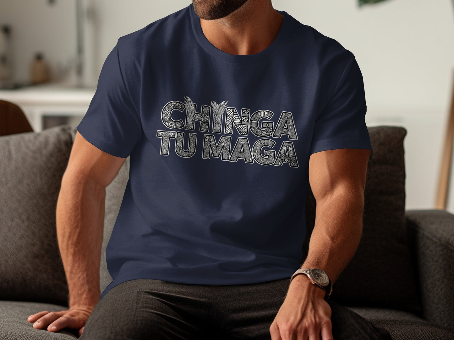 Chinga Tu Maga Design Stylish Unisex Graphic T-Shirt Product