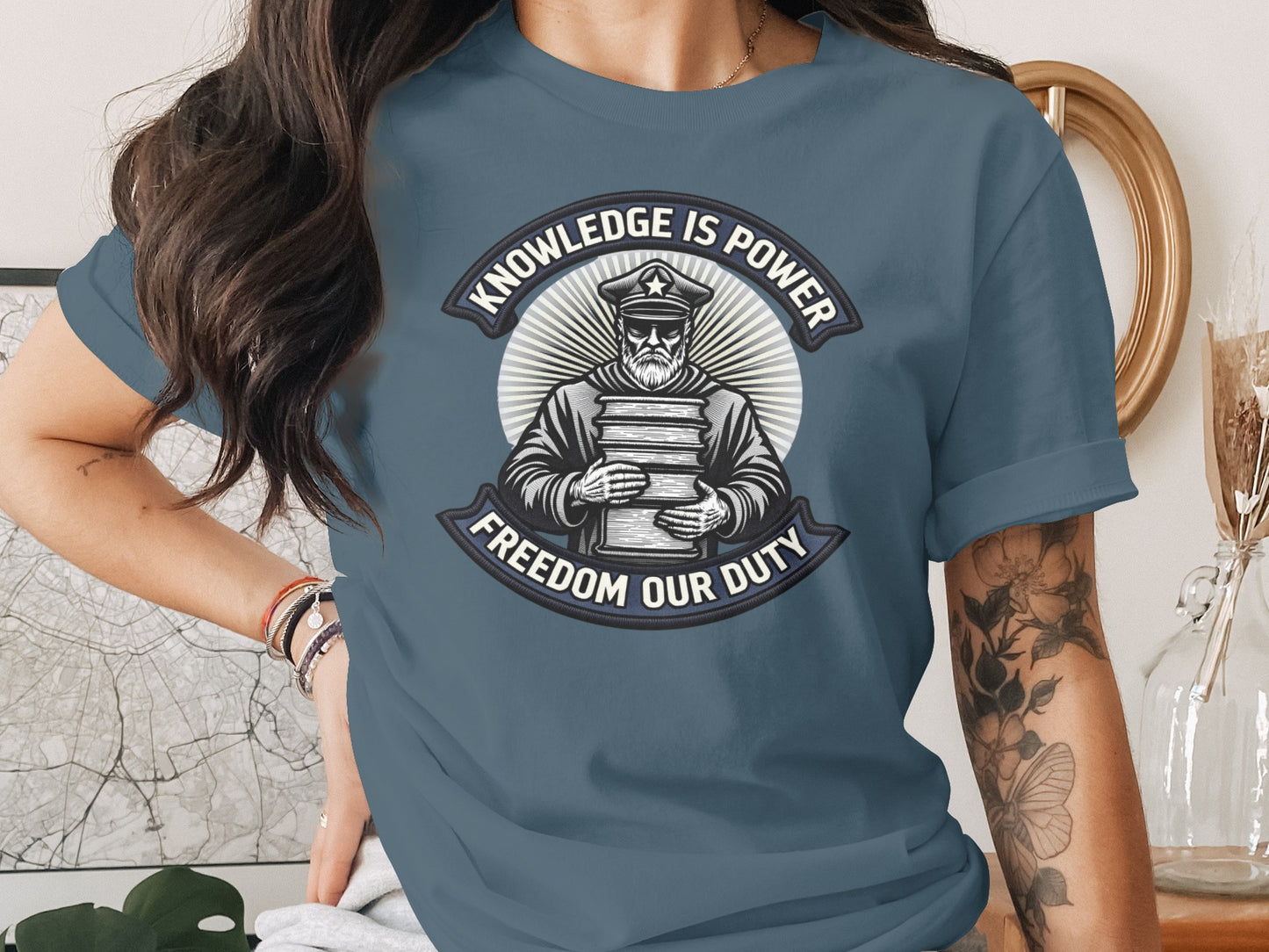 Knowledge is Power Freedom Our Duty T-shirt