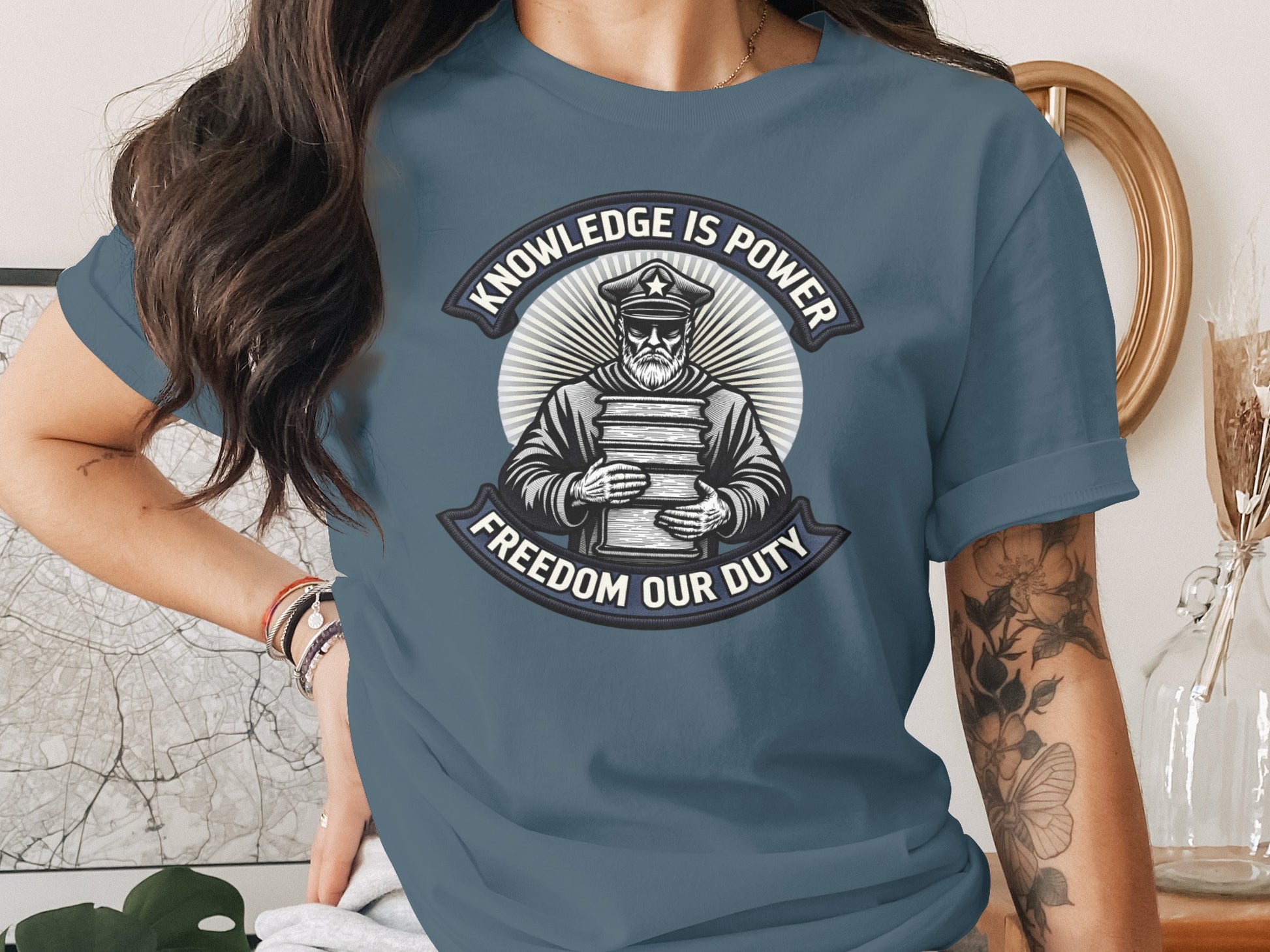 Knowledge is Power Freedom Our Duty T-shirt