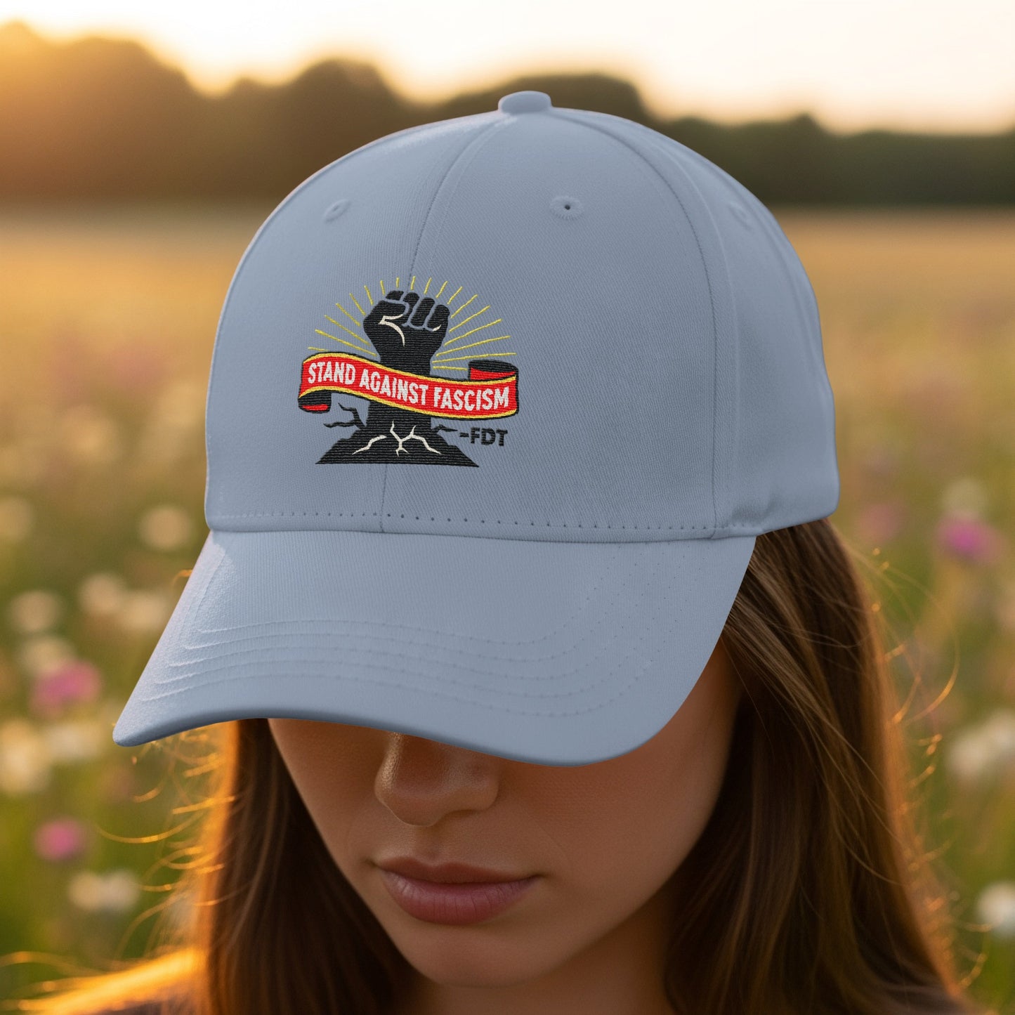 Stand Against Fascism Embroidered Adjustable Cap product