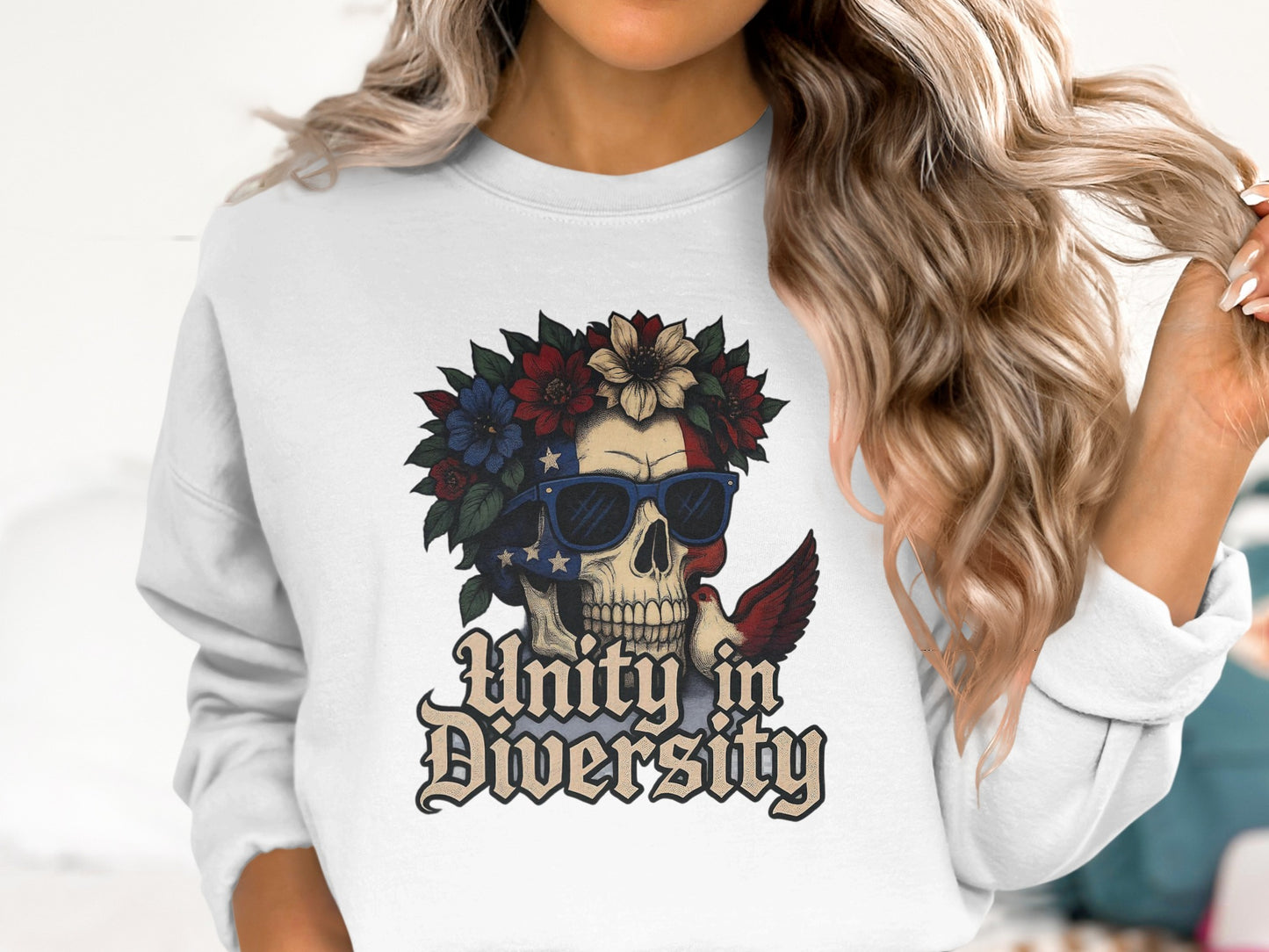 Unity in Diversity Skull Graphic Sweatshirt product type