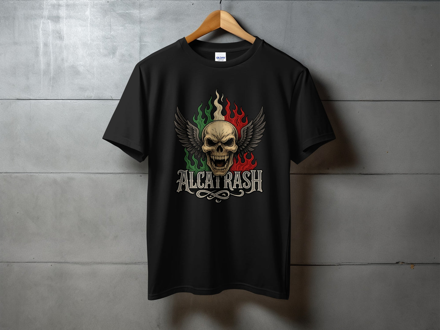 Skull With Wing Design Alcatraz Graphic T-Shirt product type