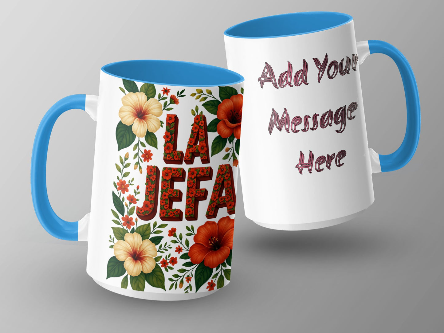 Customizable Floral La Jefa Design Coffee Mug product type