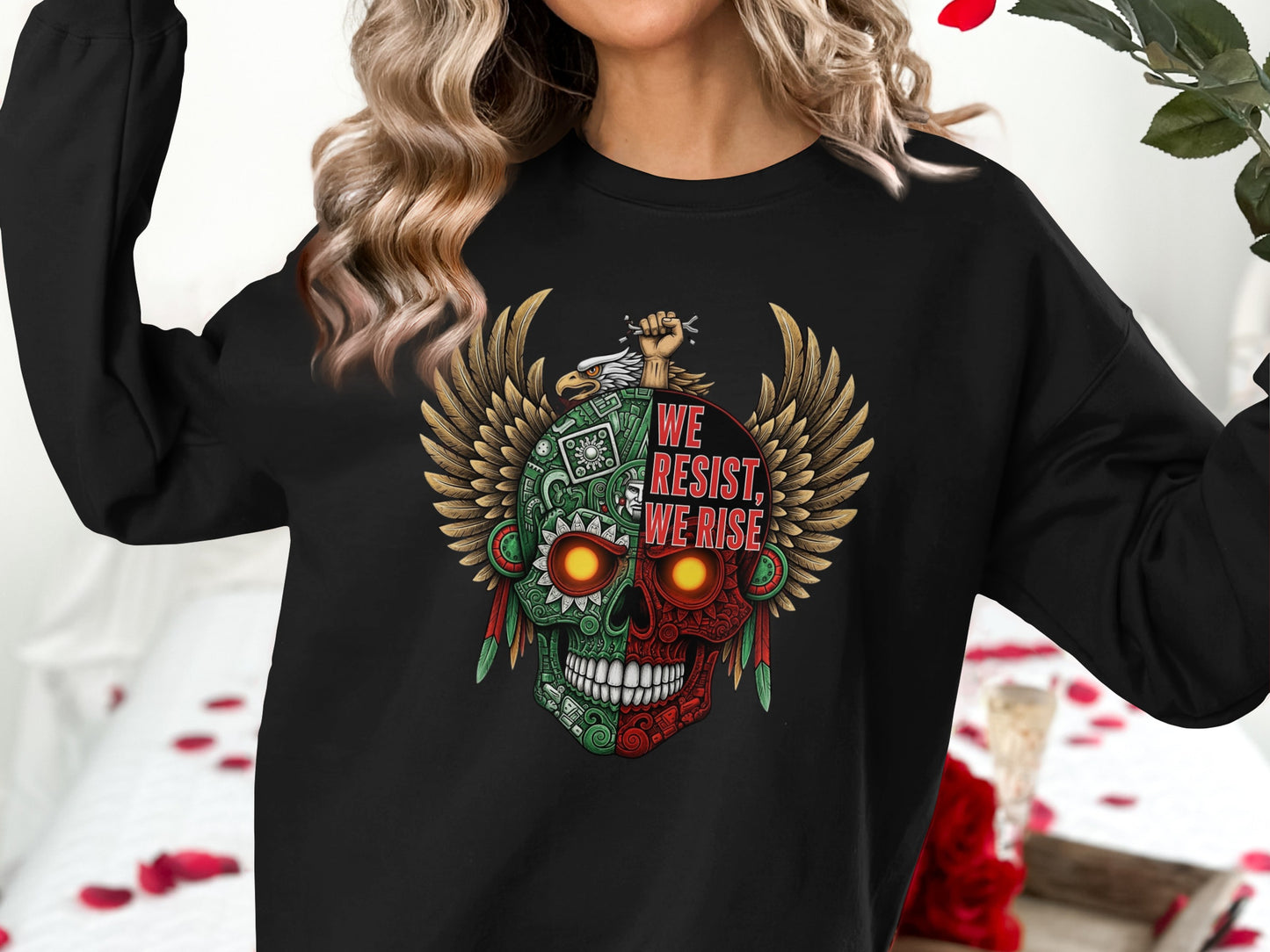 We Resist We Rise Skull Graphic Sweatshirt product