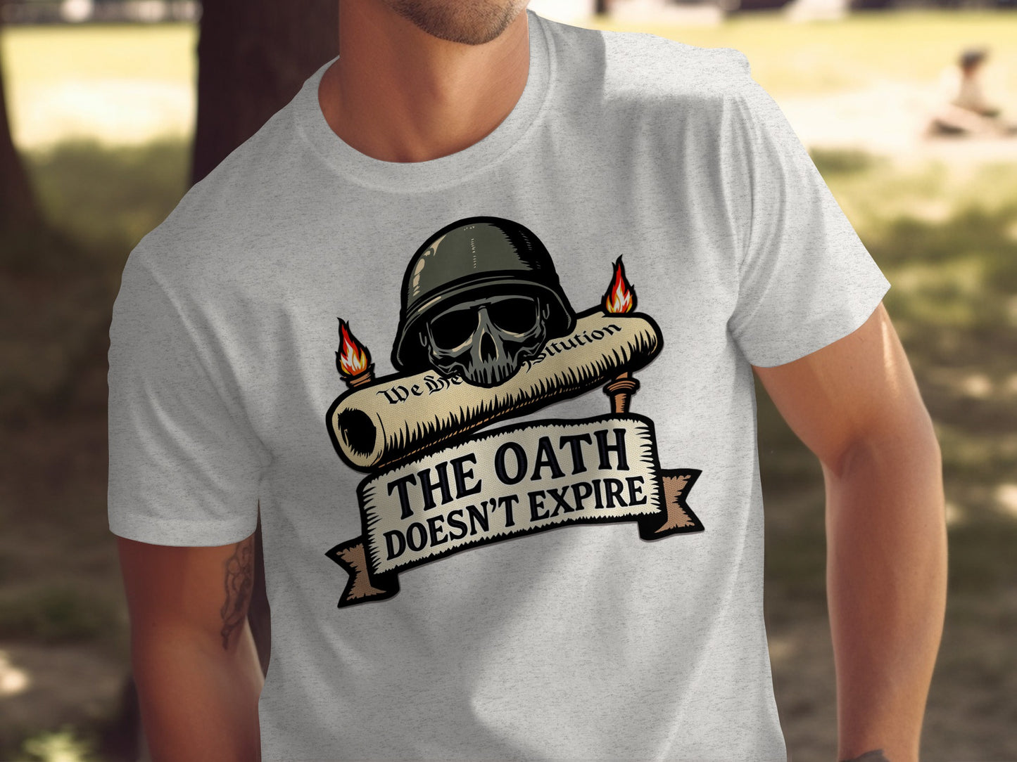 The Oath Doesn't Expire Military Theme T-shirt