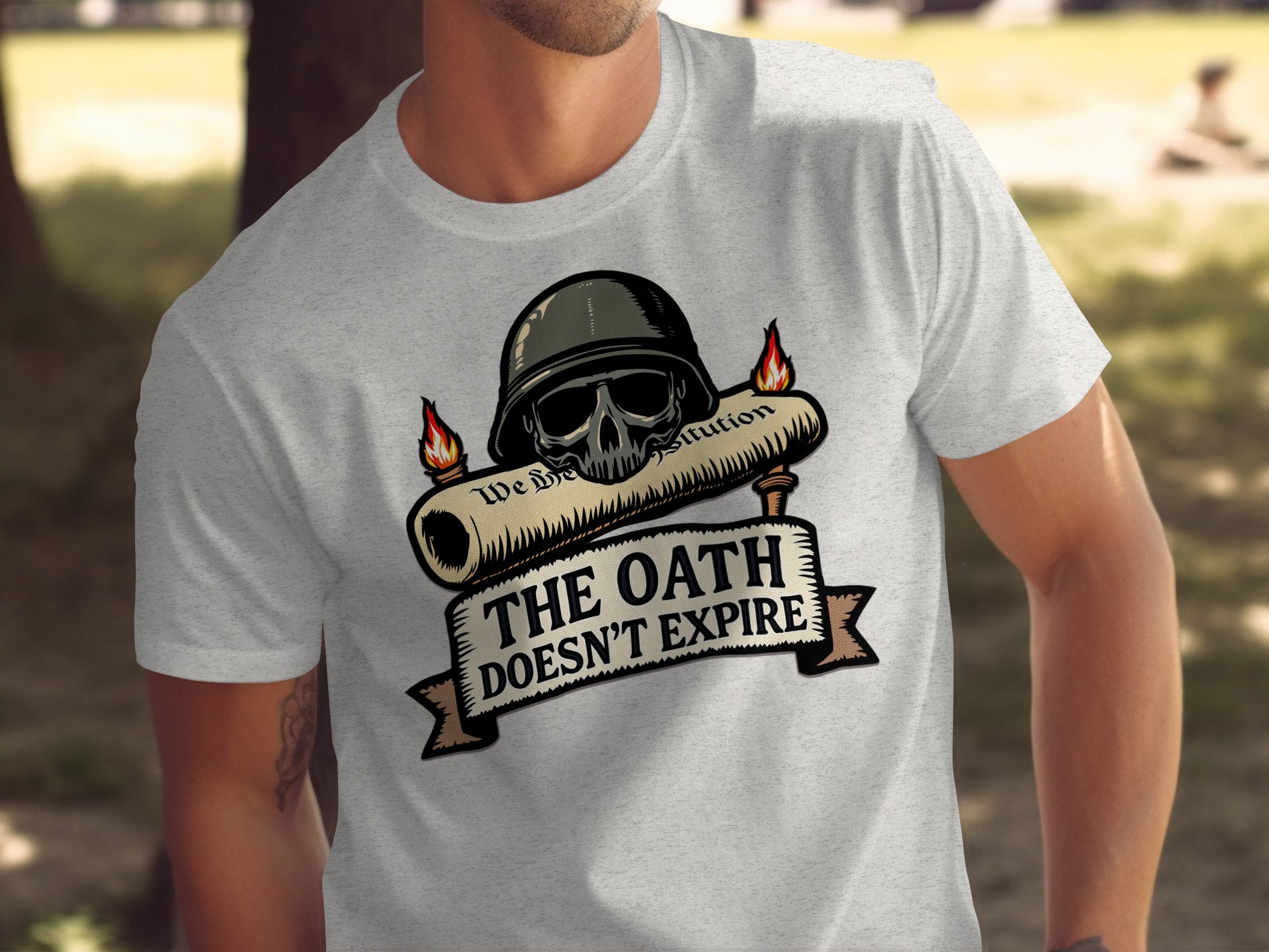 The Oath Doesn't Expire Military Theme T-shirt
