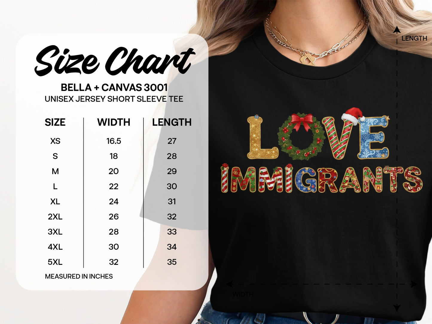 Festive Love Immigrants Design Short Sleeve Tee