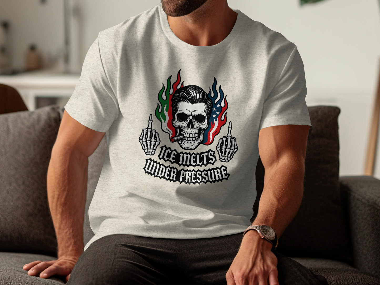 Ice Melts Under Pressure Skull Graphic T-Shirt product