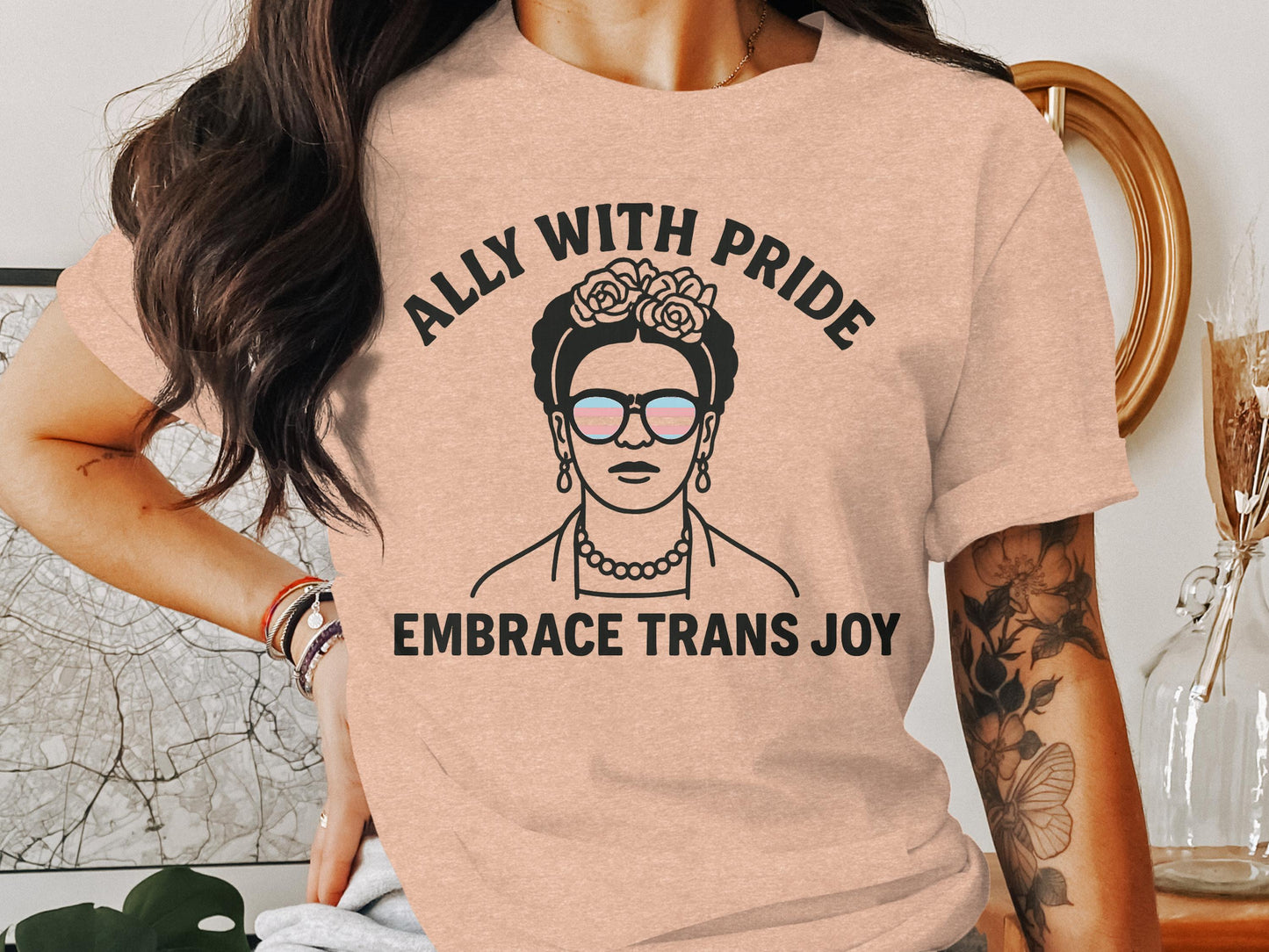 Ally With Pride Embrace Trans Joy Graphic Tee product