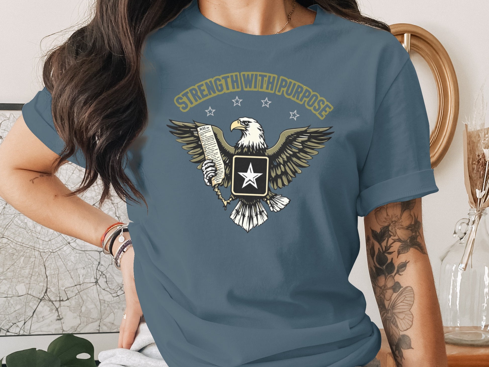 Strength with Purpose Eagle Print T-shirt