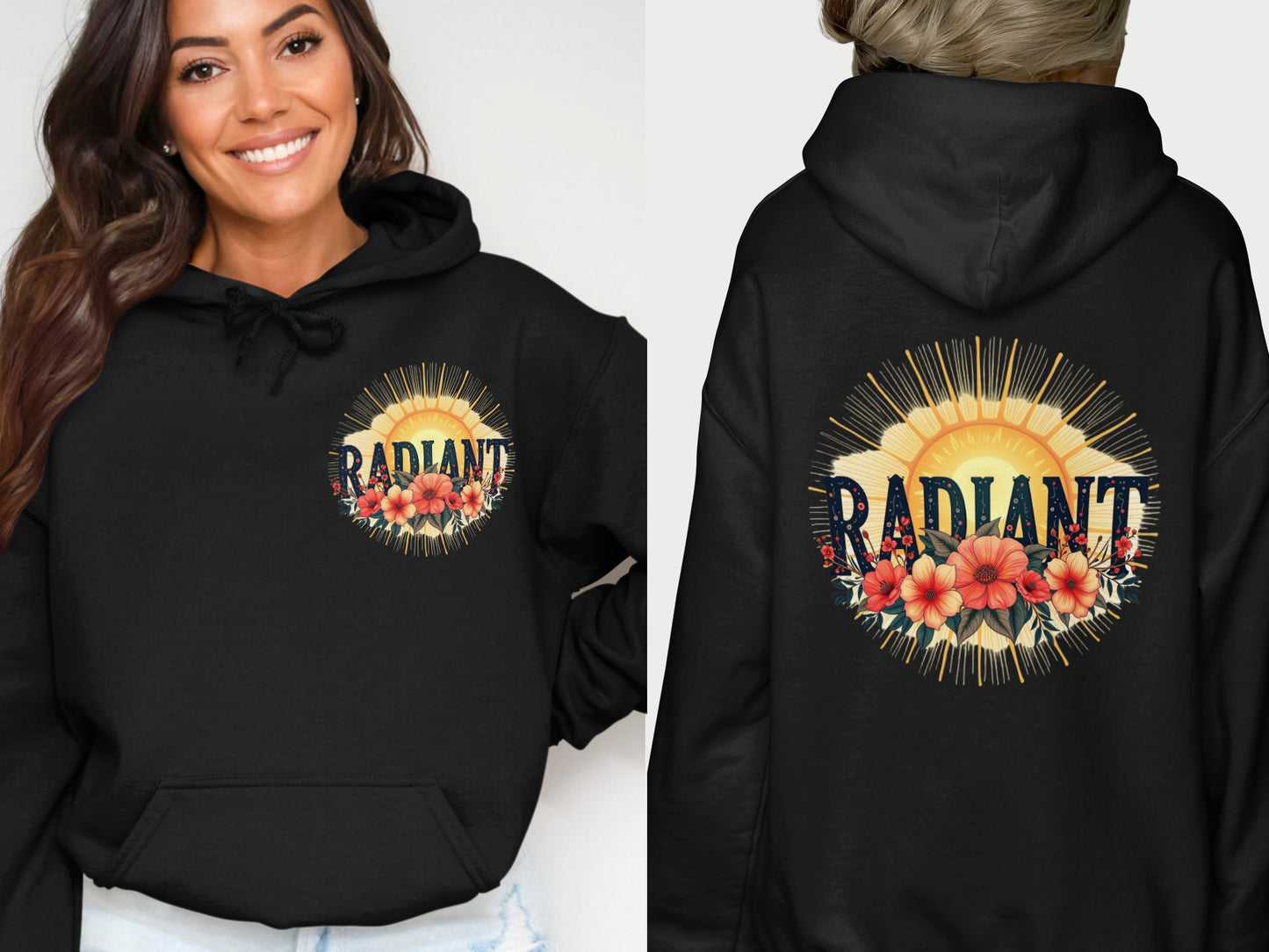 Radiant Sunburst Graphic Design Hoodie product