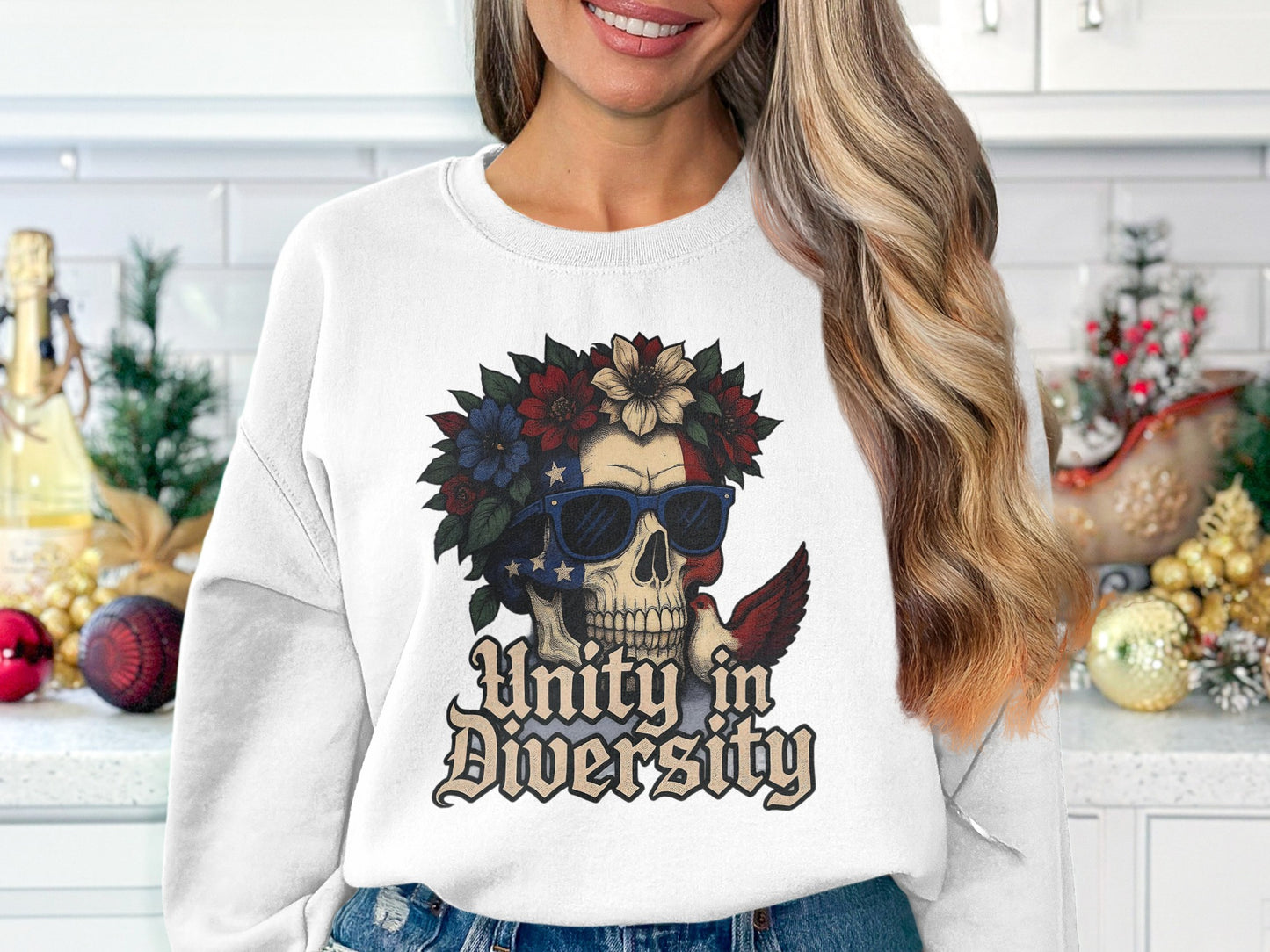 Unity in Diversity Skull Graphic Sweatshirt product
