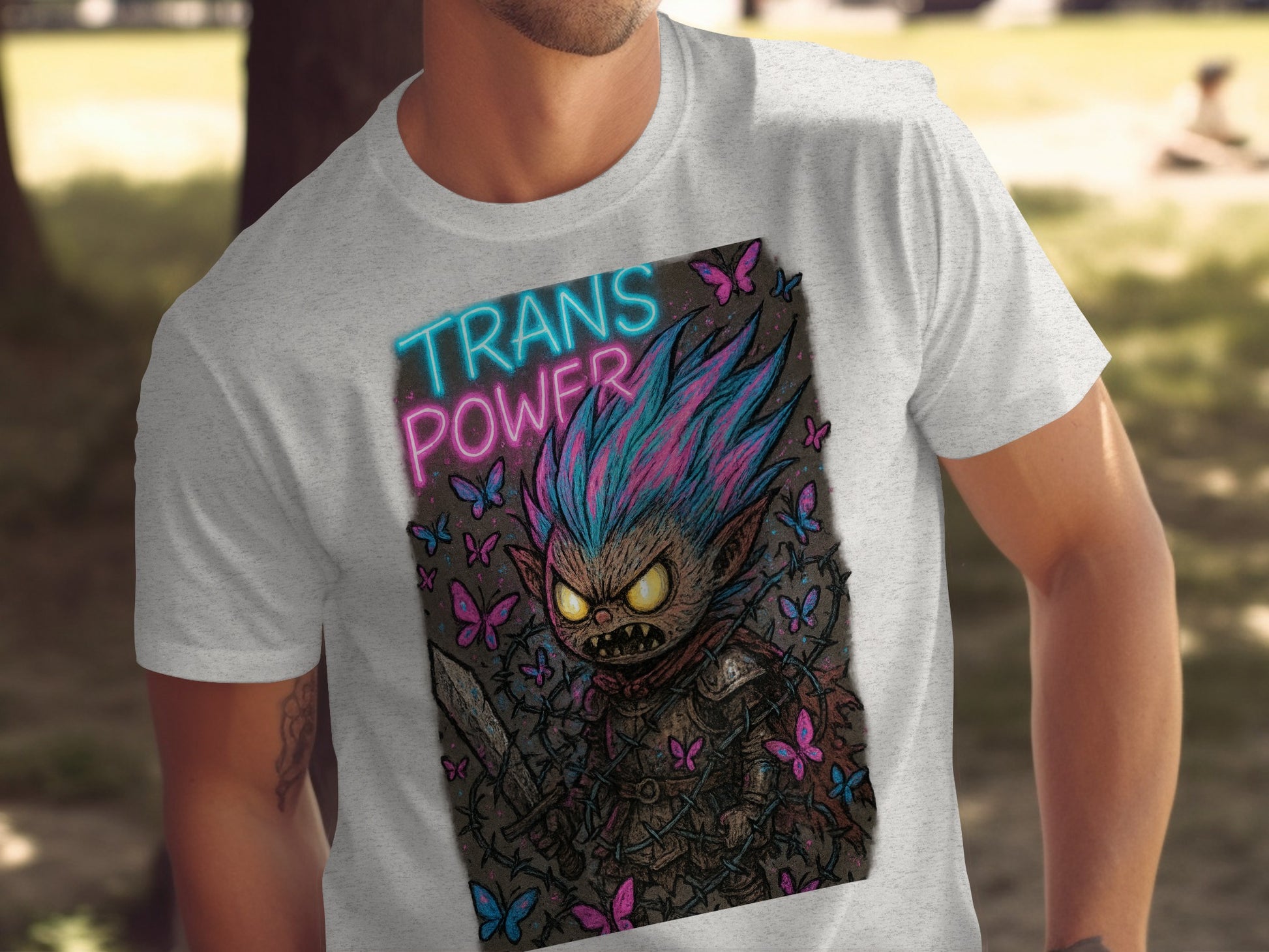 TRANS POWER Neon Colorful Graphic T-Shirt product type