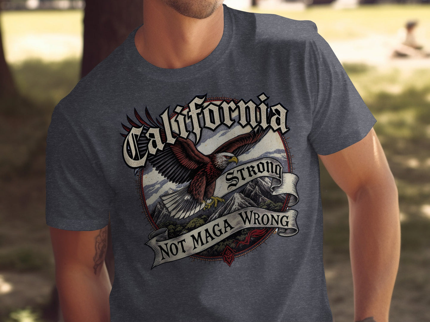 California Strong Not Maga Wrong Graphic Tee product type