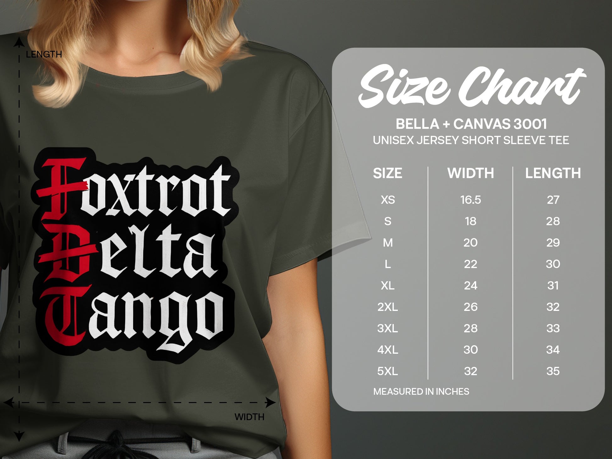 Stylish Graphic Foxtrot Delta Tango Tee product