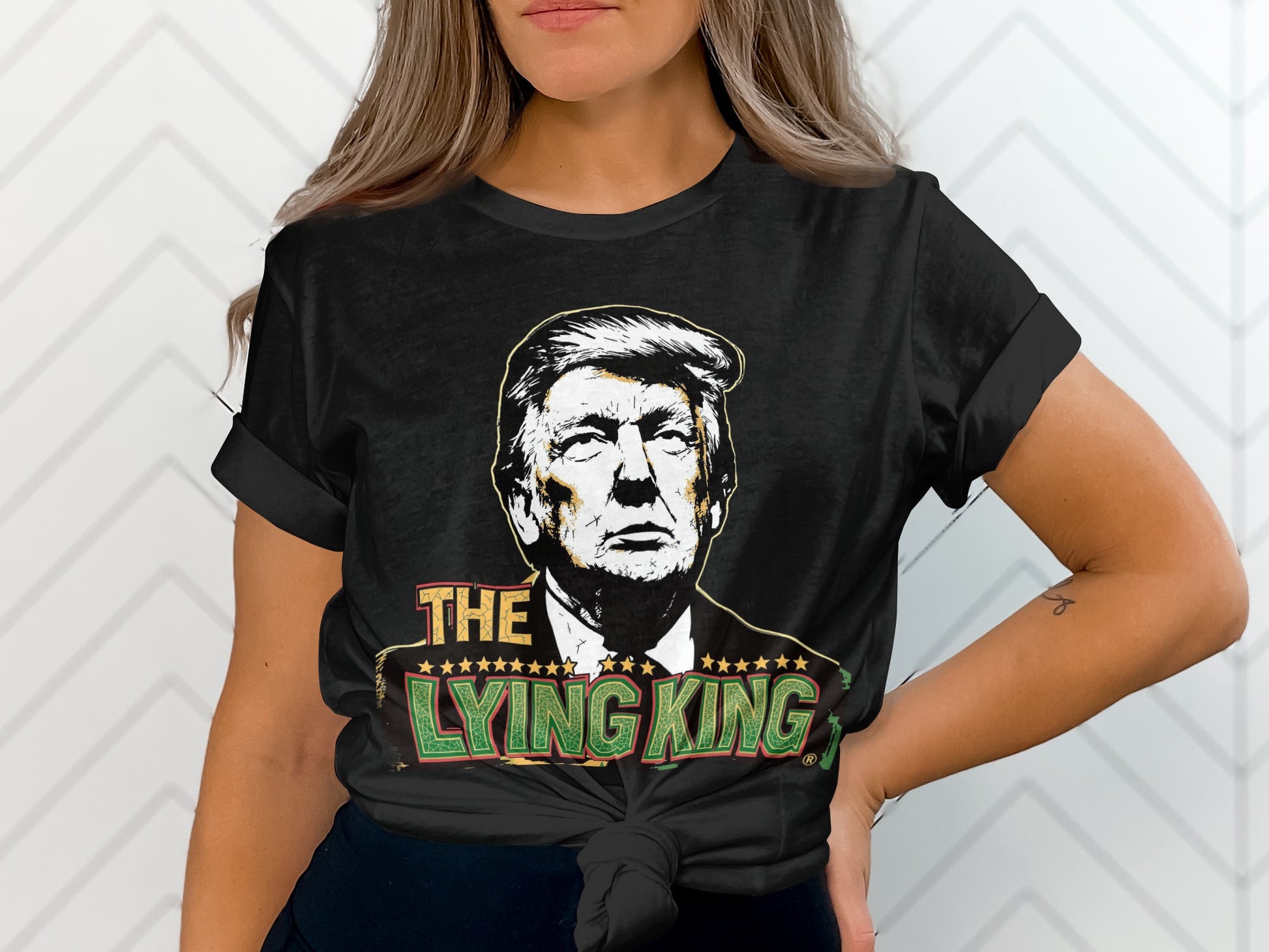 The Lying King Graphic T-shirt for humorous apparel product type
