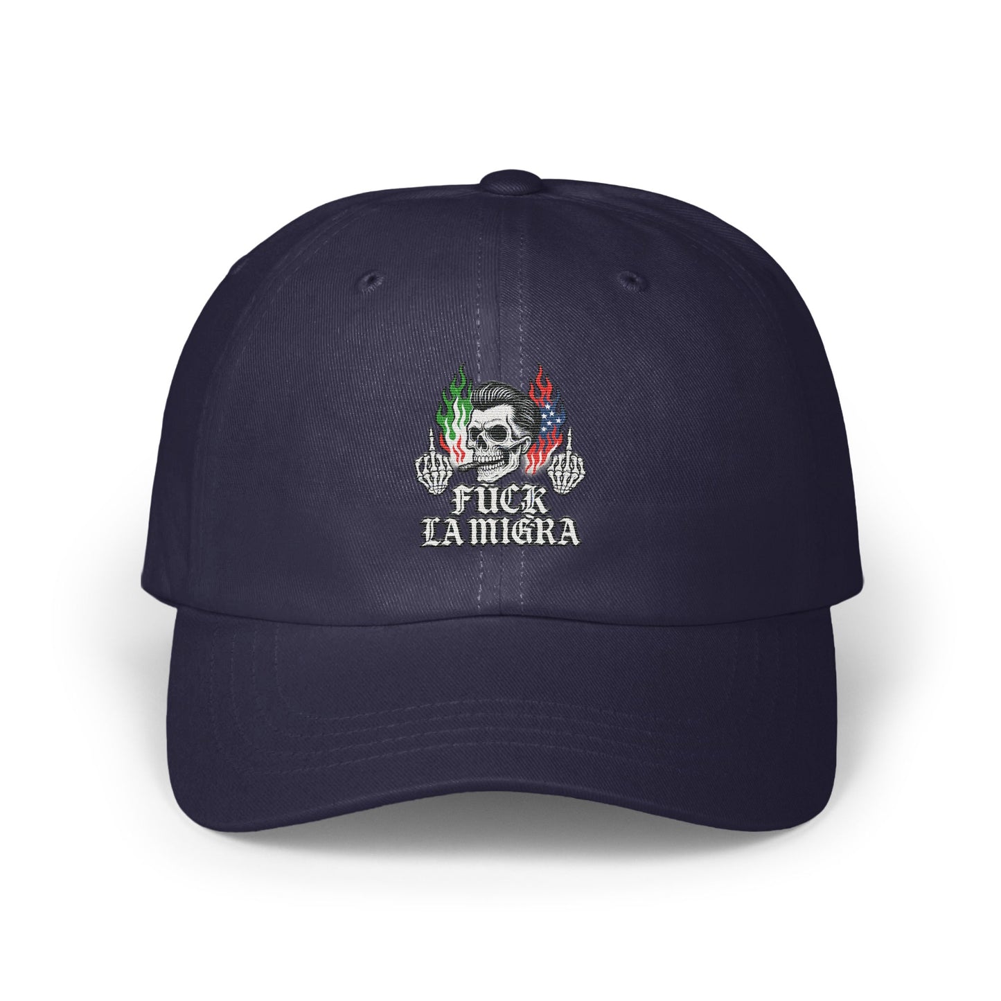Fuck La Miera Skull Print Casual Baseball Cap product