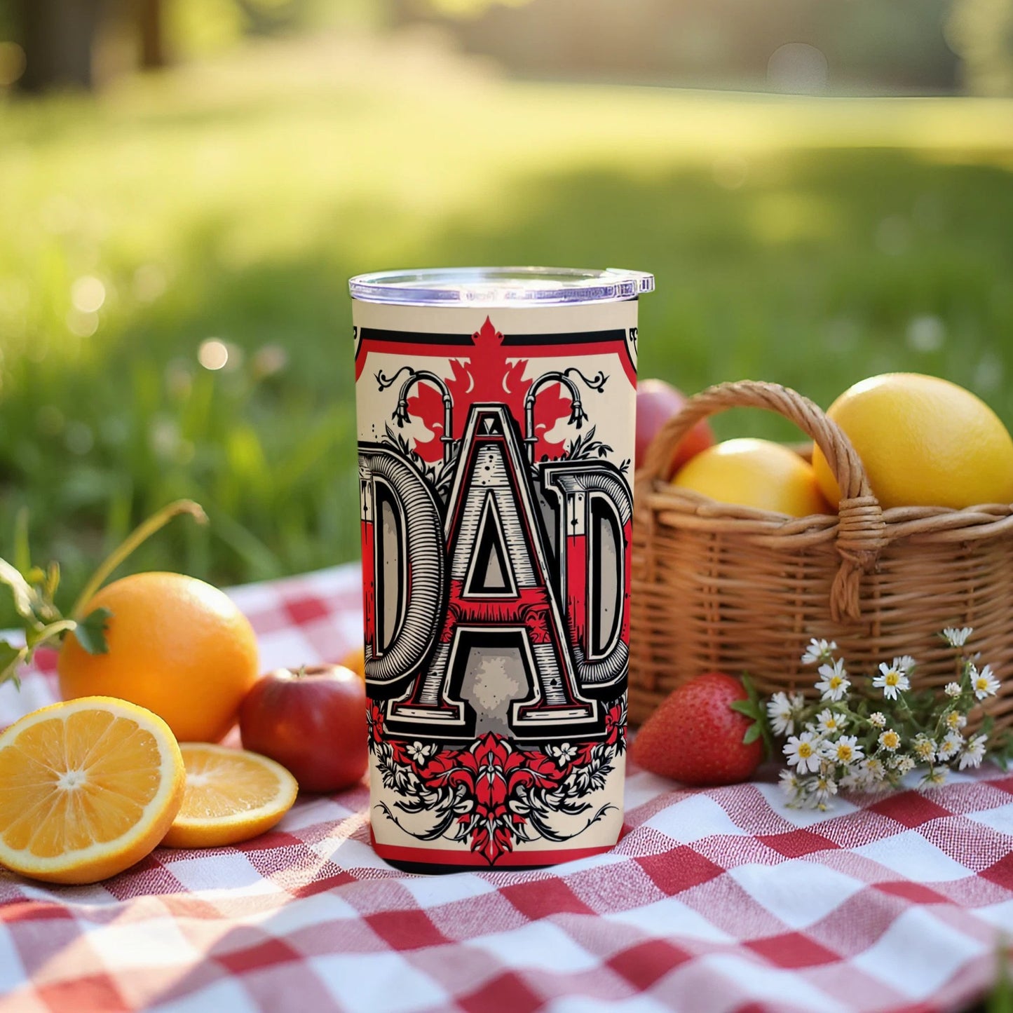 Artistic DAD Design Beverage Tumbler product type