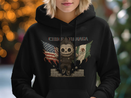 Ching A Tu Maga Skull Print Hoodie product