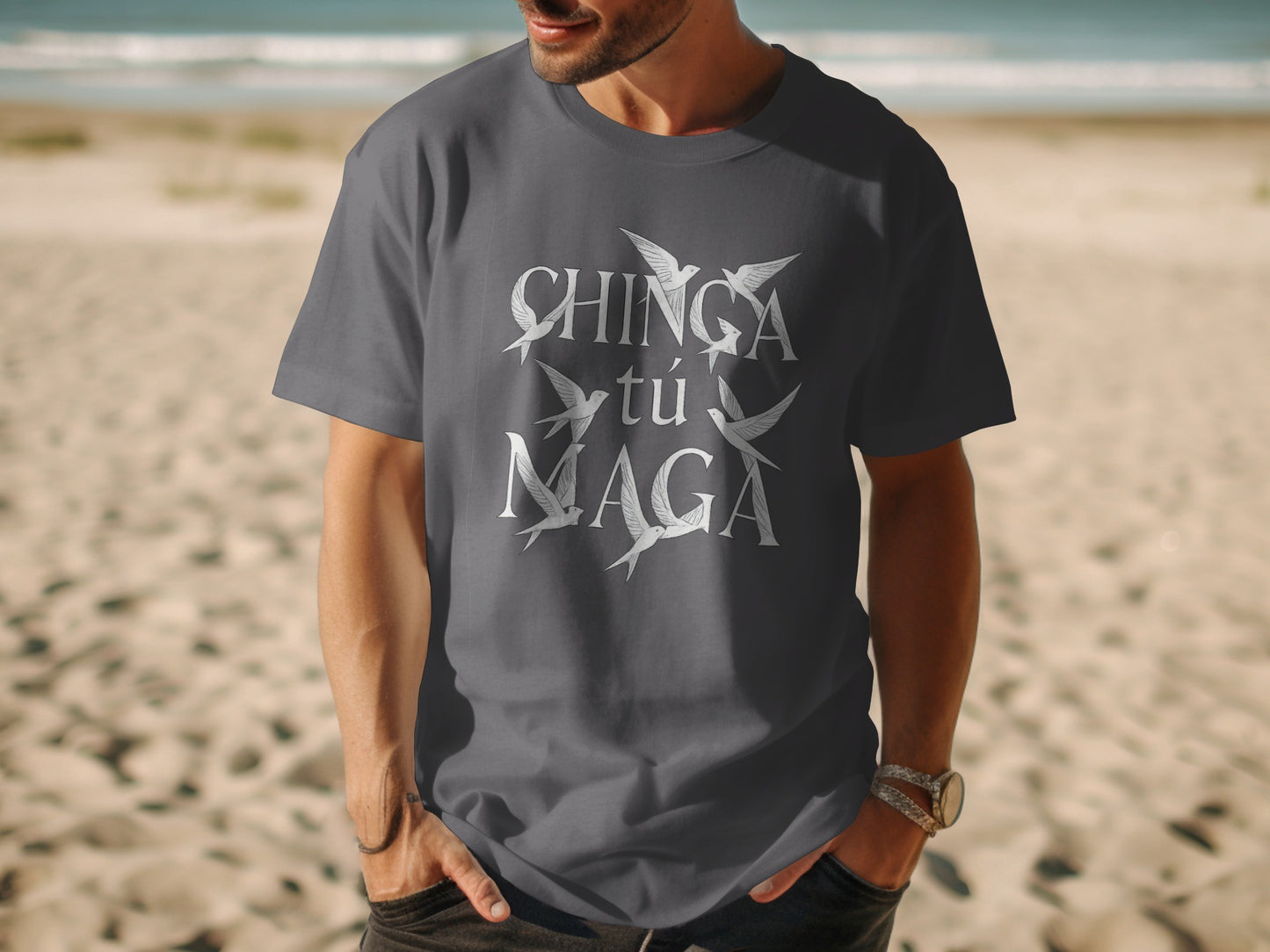 Chinga Tu Maga Graphic Tees For Casual Wear product