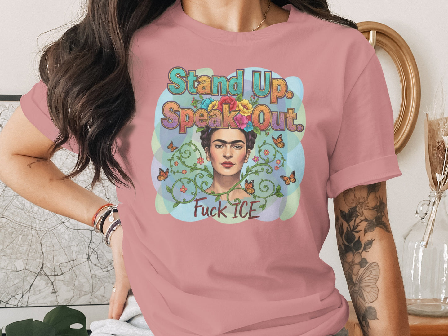 Stand Up Speak Out Fuck ICE Statement Shirt product type