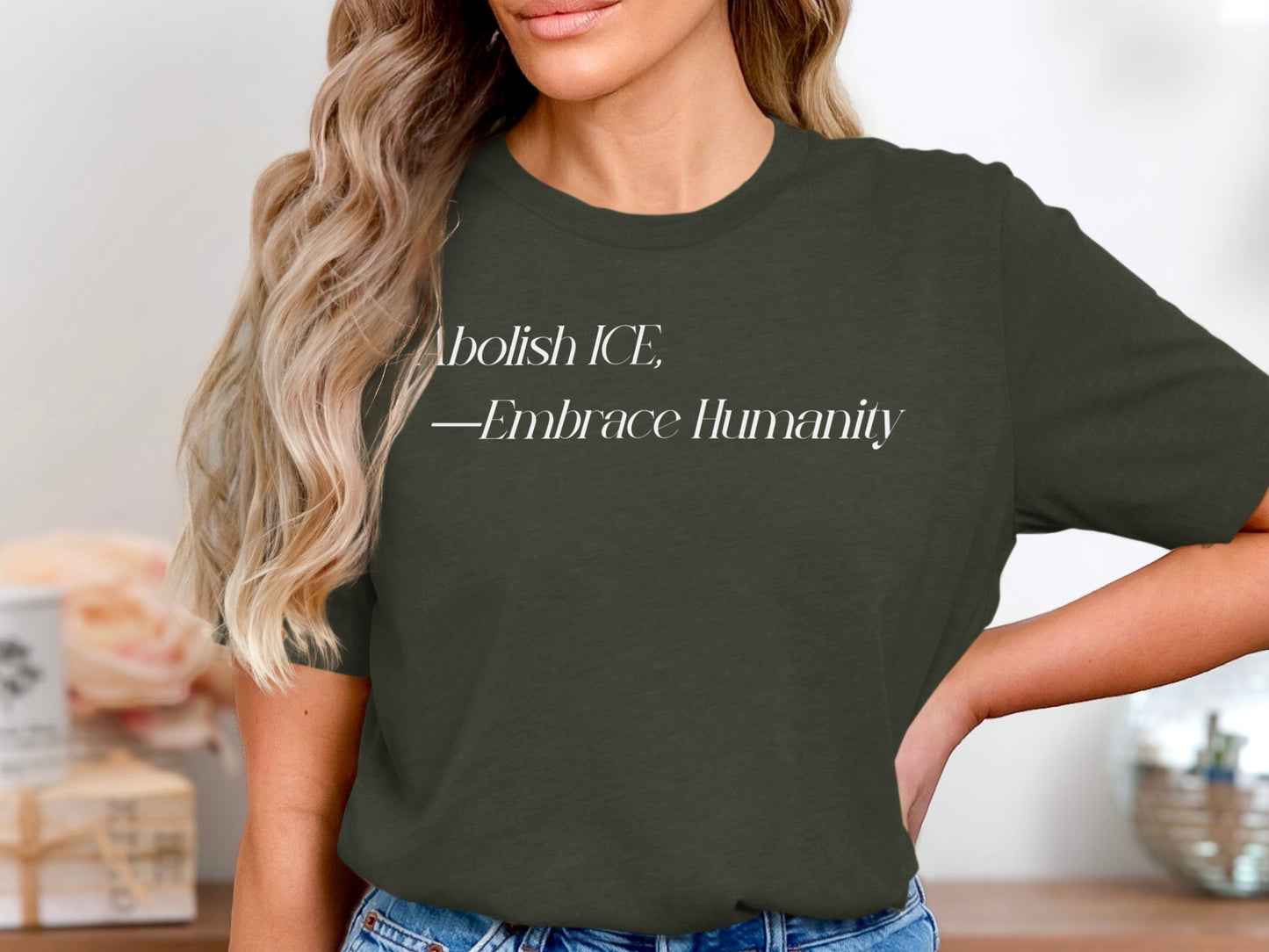Abolish ICE Embrace Humanity Statement T-Shirt product type
