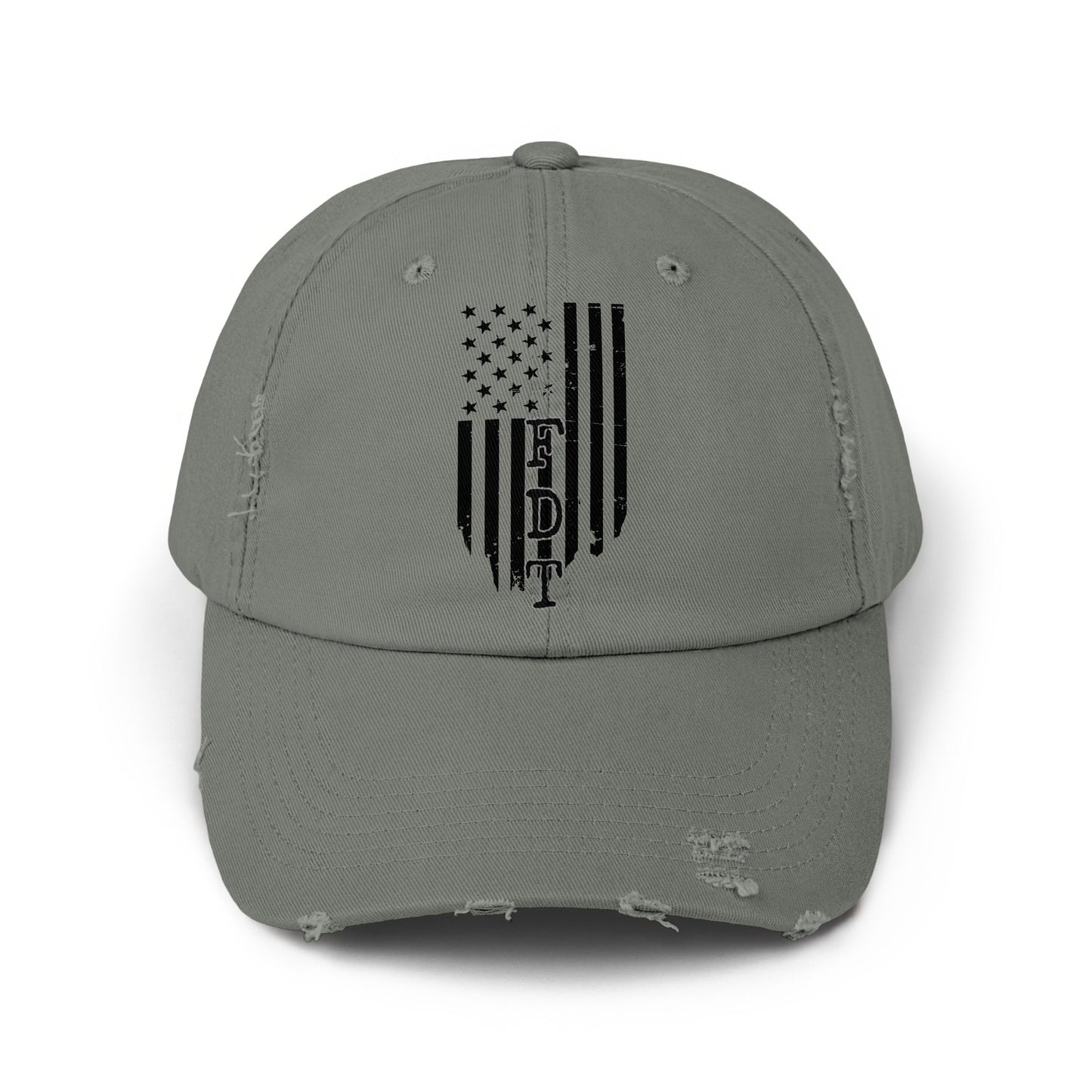 Vintage FDT American Flag Distressed Design Hat product