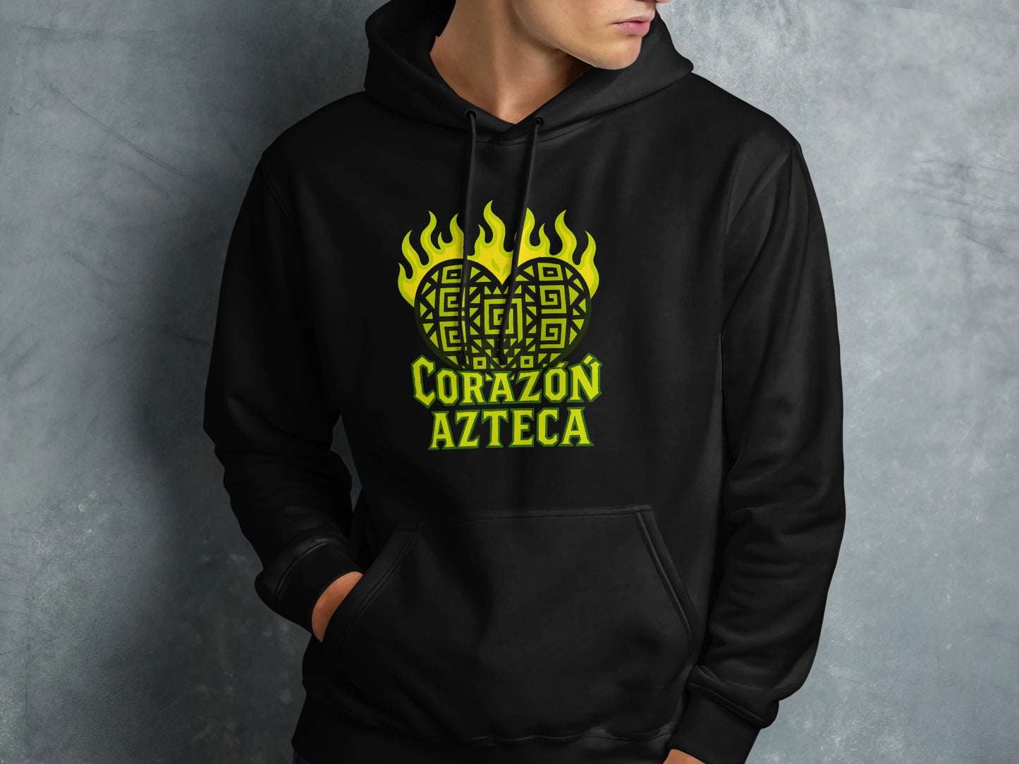 Corazón Azteca Graphic Hoodie Stylish Streetwear product